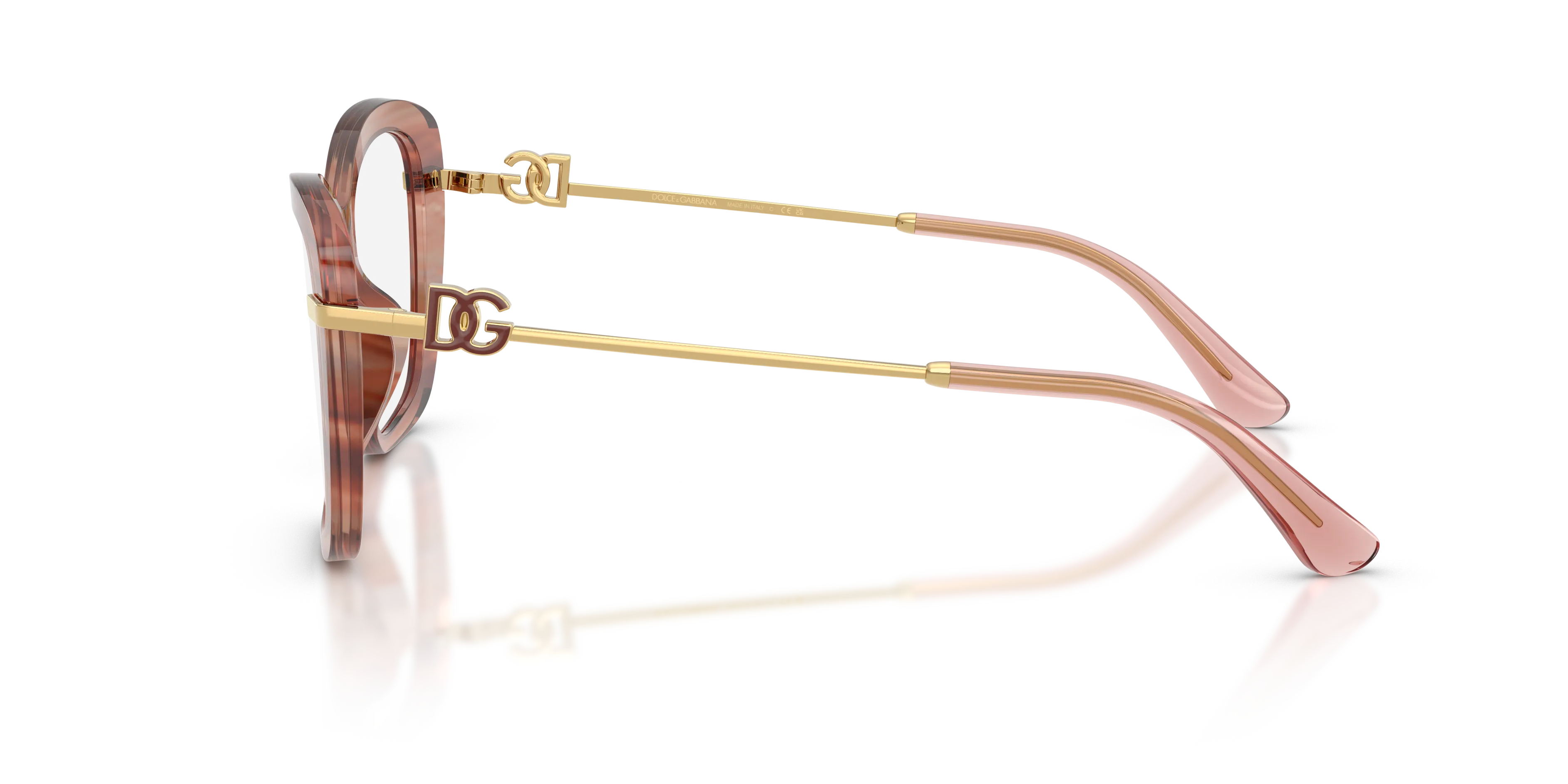 Dolce & Gabbana DG3439 3473 Montature da vista Acetato Rosso Trasparente Squadrata Normale - immagine 4