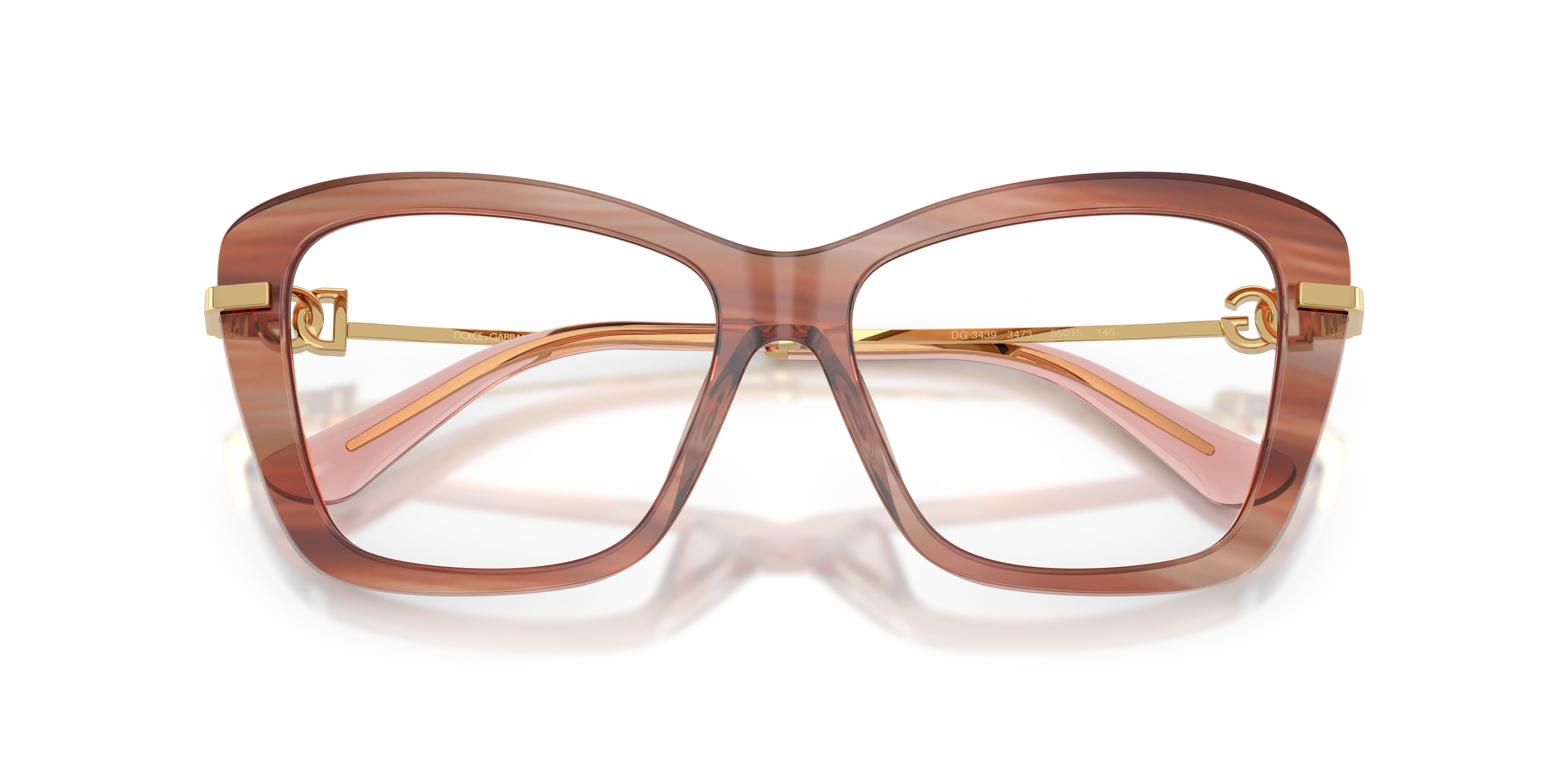 Dolce & Gabbana DG3439 3473 Montature da vista Acetato Rosso Trasparente Squadrata Normale - immagine 2