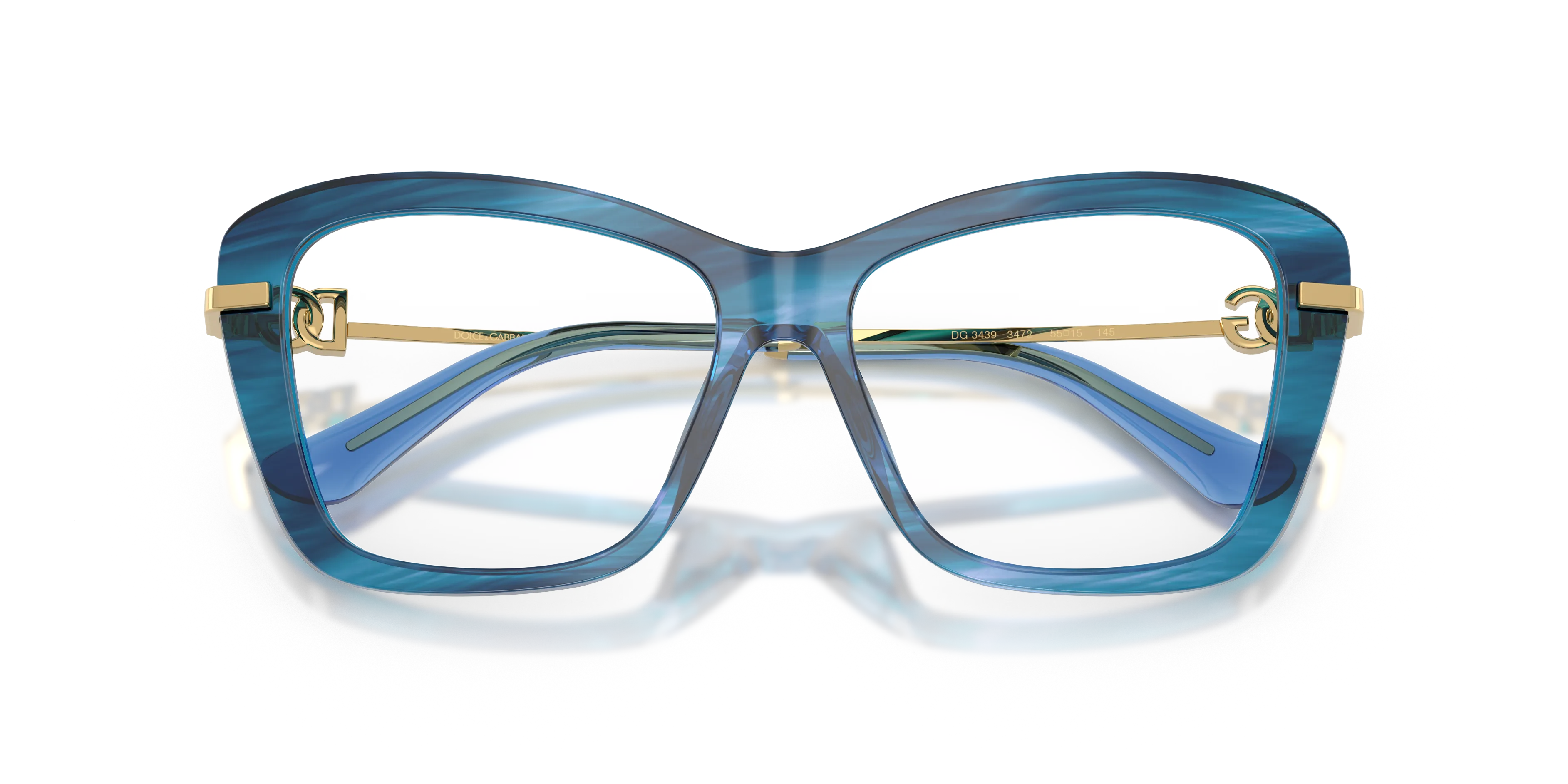 Dolce & Gabbana DG3439 3472 Montature da vista Acetato Blu Trasparente Squadrata Normale - immagine 2