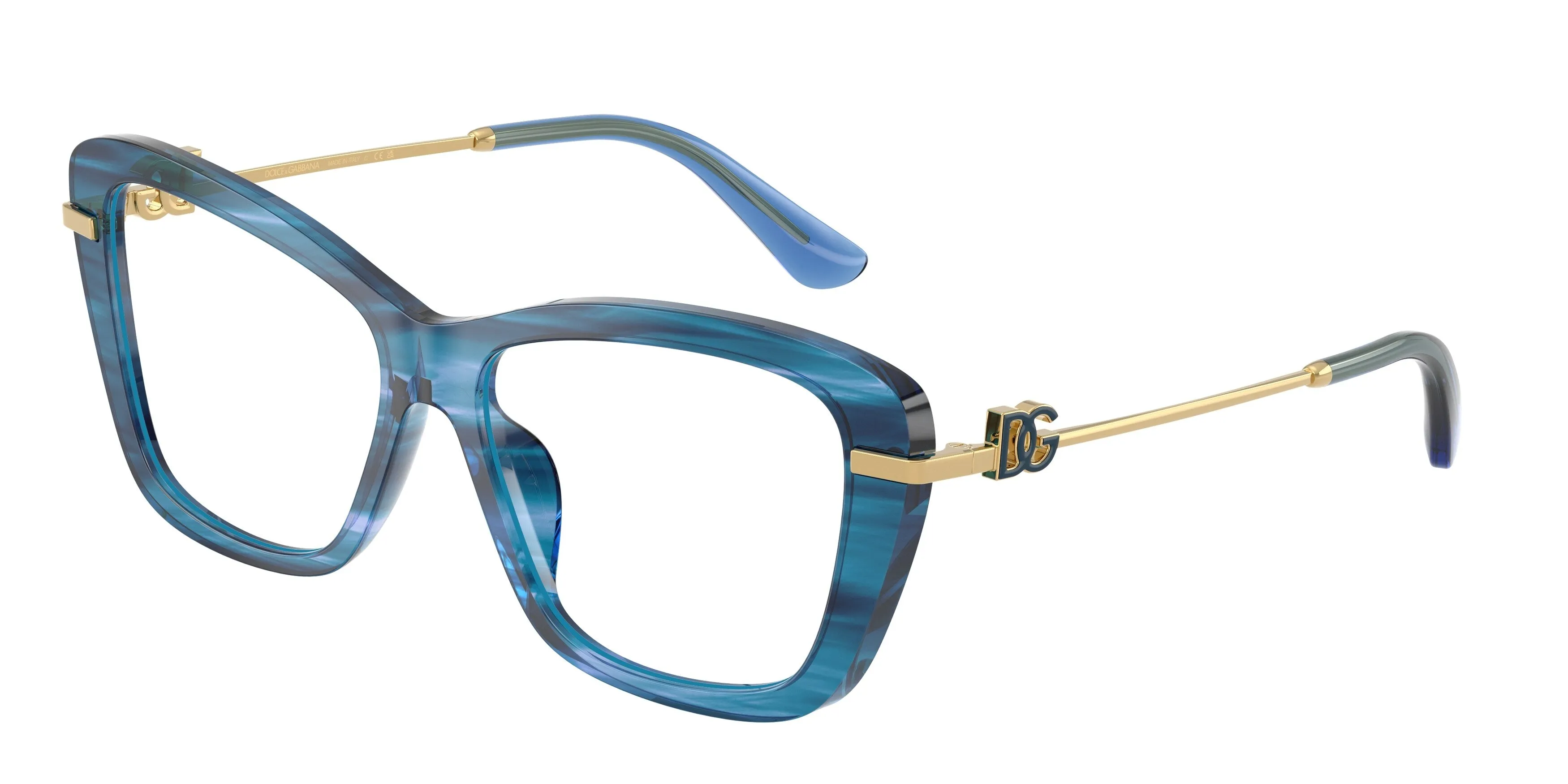 Dolce & Gabbana DG3439 3472 Montature da vista Acetato Blu Trasparente Squadrata Normale - immagine 1
