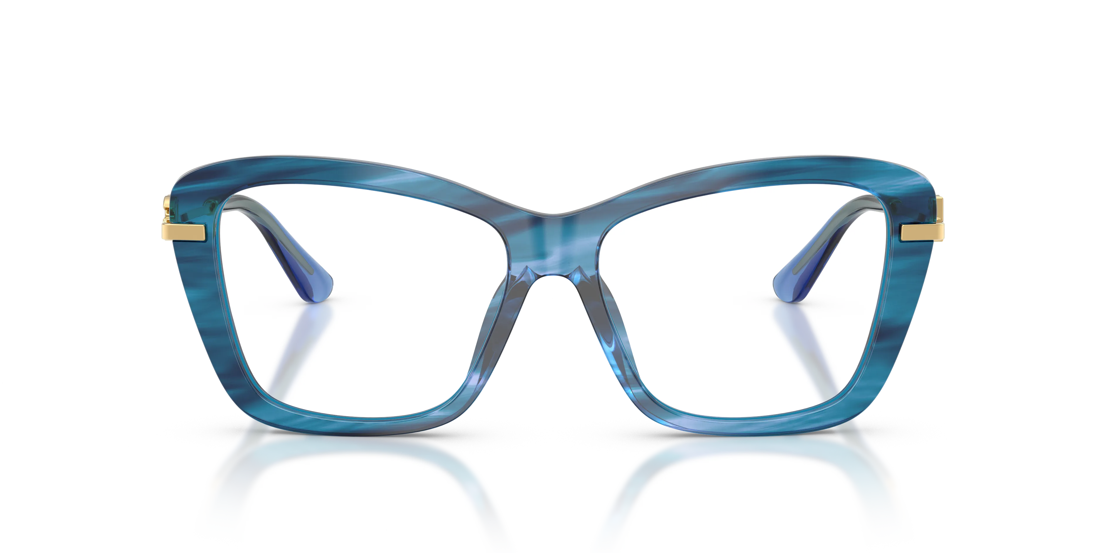 Dolce & Gabbana DG3439 3472 Montature da vista Acetato Blu Trasparente Squadrata Normale - immagine 3