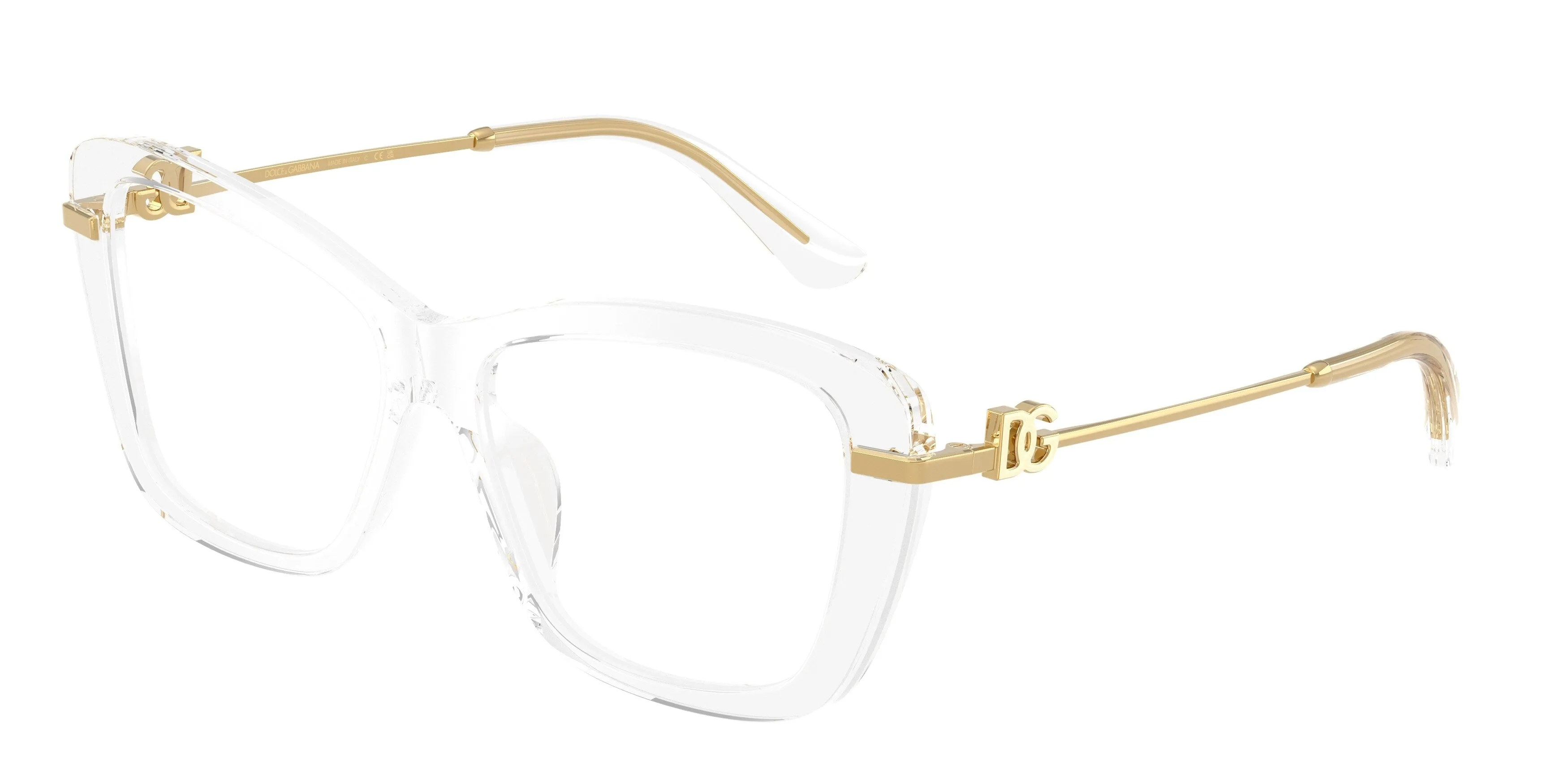 Dolce & Gabbana DG3439 3133 Montature da vista Acetato Trasparente Trasparente Squadrata Normale - immagine 1