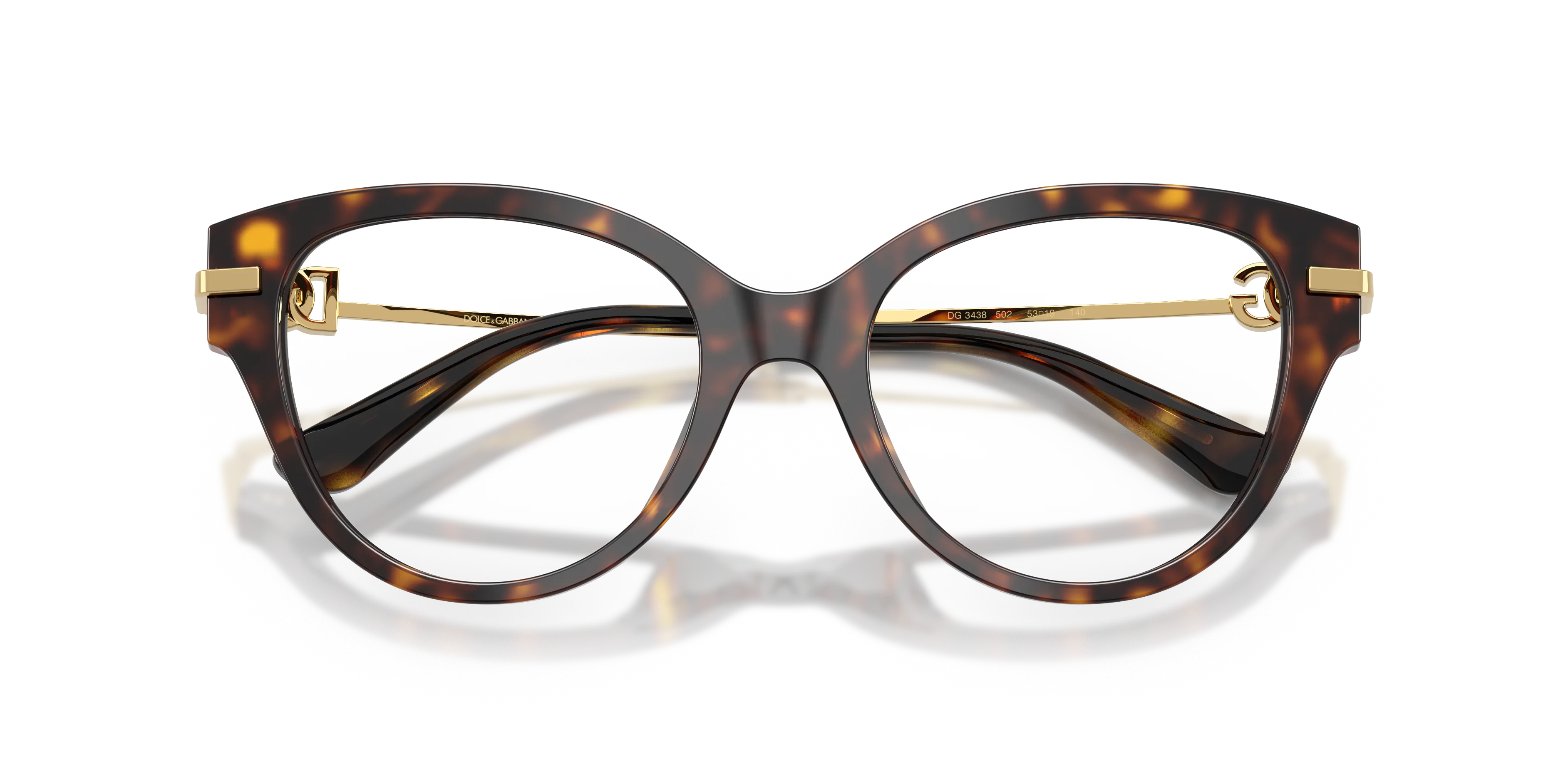 Dolce & Gabbana DG3438 502 Montature da vista Acetato Tartaruga Trasparente Farfalla Normale - immagine 2