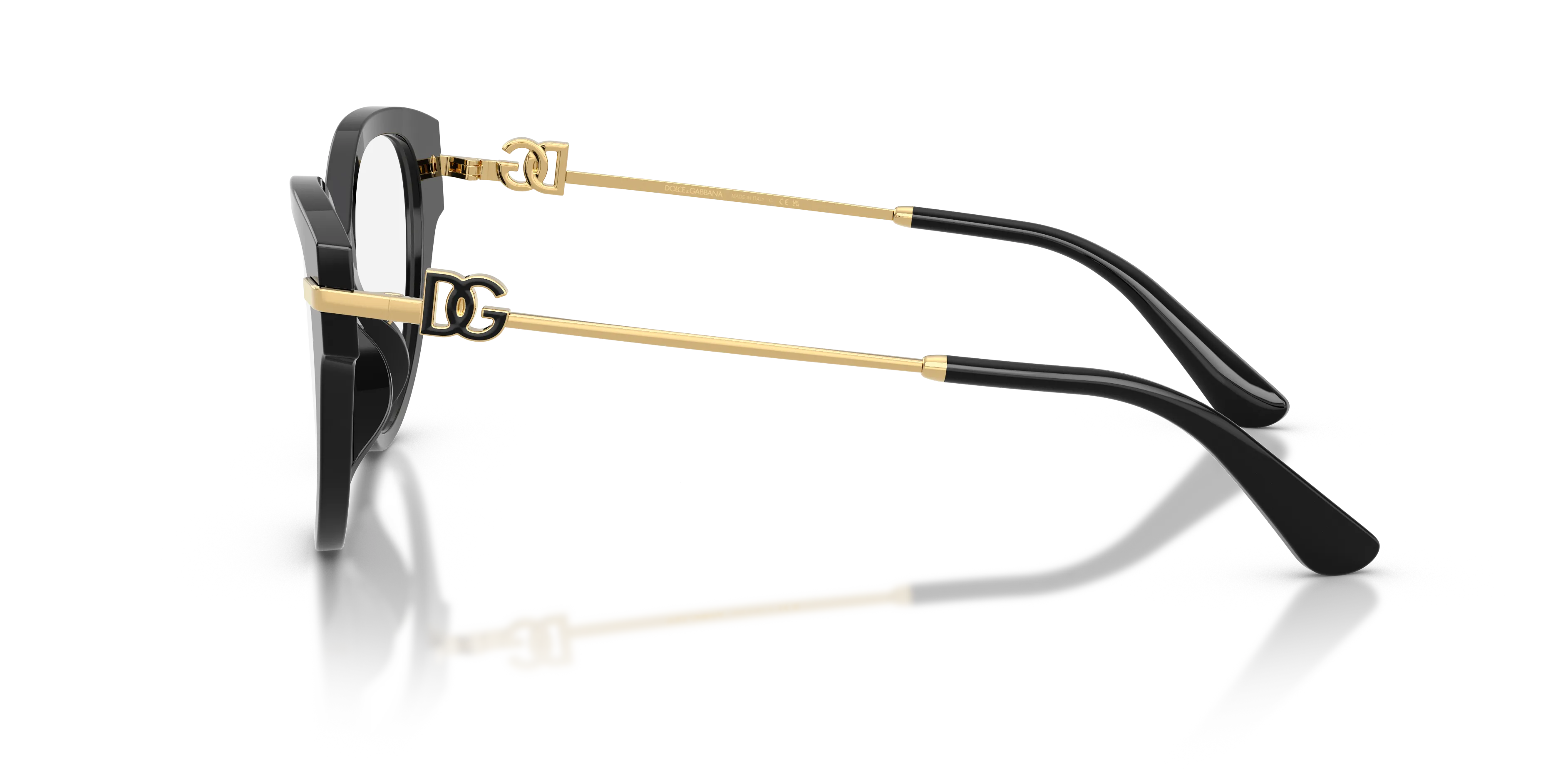 Dolce & Gabbana DG3438 501 Montature da vista Acetato Nero Trasparente Farfalla Normale - immagine 4
