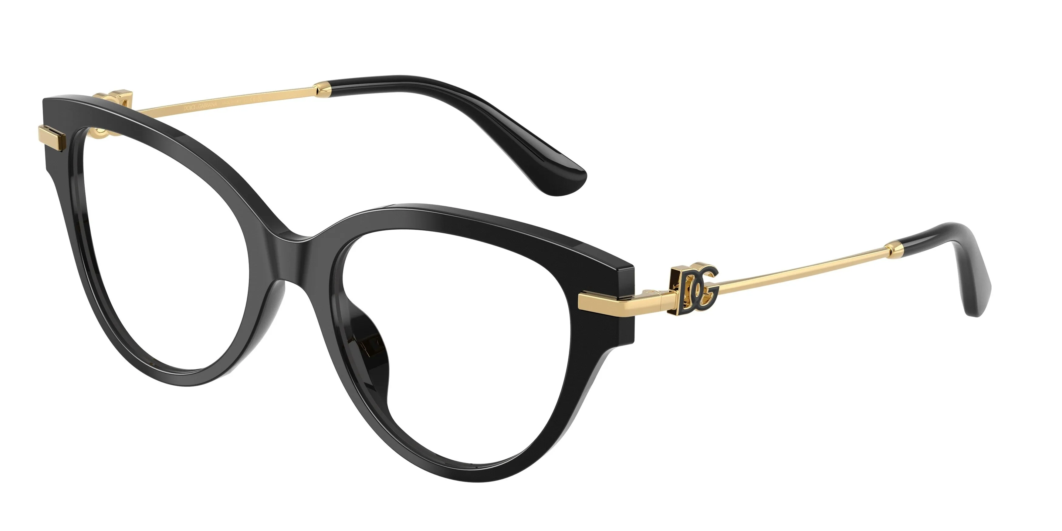 Dolce & Gabbana DG3438 501 Montature da vista Acetato Nero Trasparente Farfalla Normale - immagine 1