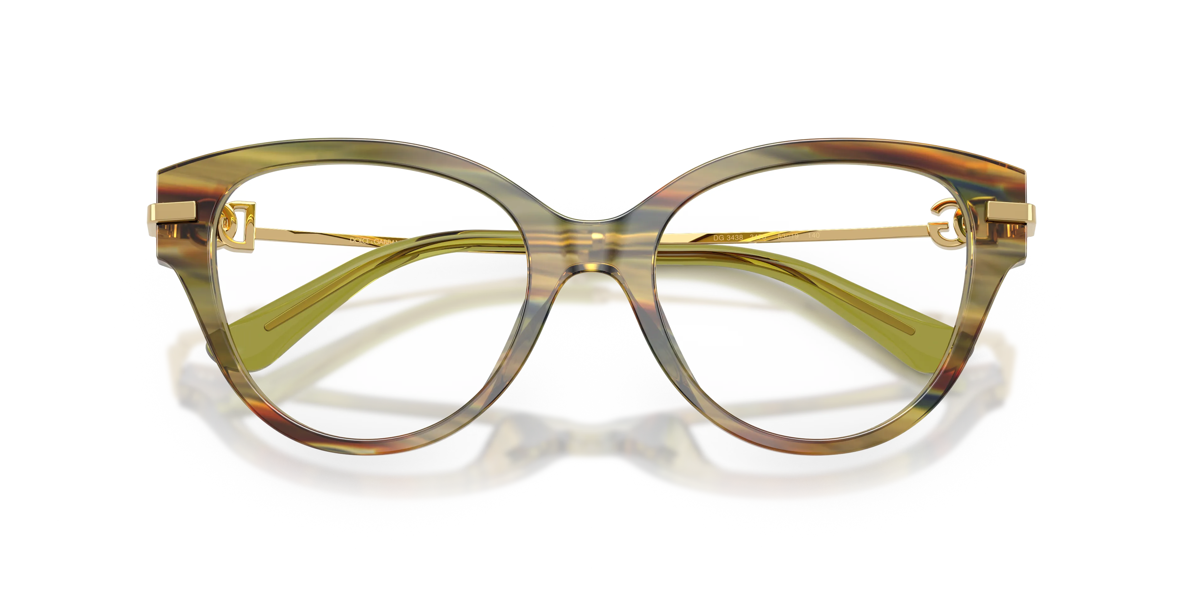 Dolce & Gabbana DG3438 3475 Montature da vista Acetato Verde Trasparente Farfalla Normale - immagine 2