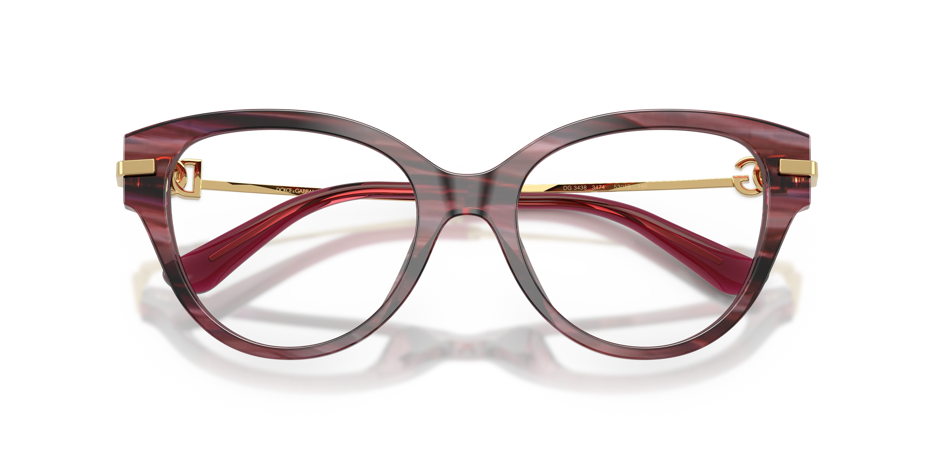 Dolce & Gabbana DG3438 3474 Montature da vista Acetato Viola Trasparente Farfalla Normale - immagine 2