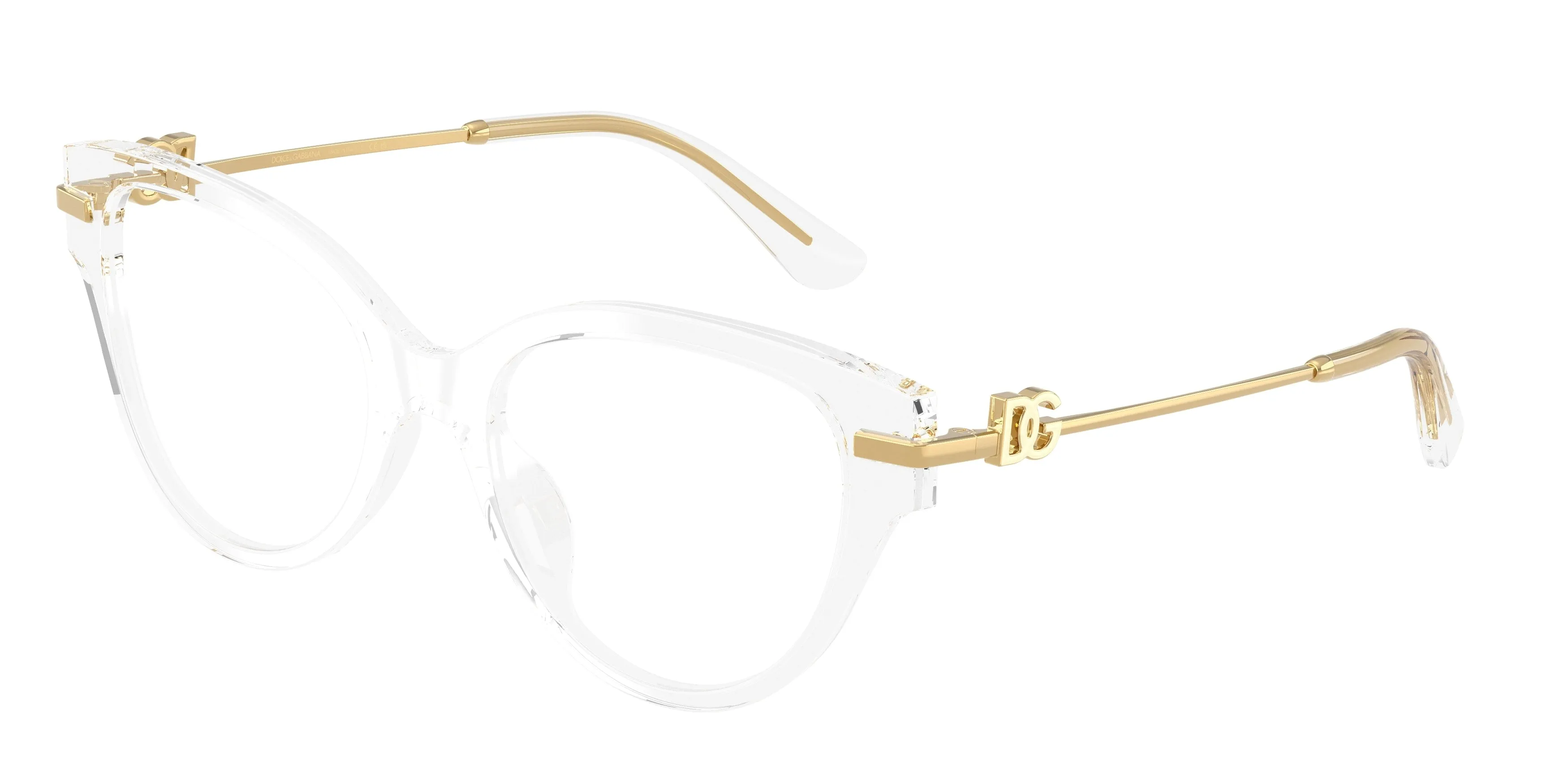 Dolce & Gabbana DG3438 3133 Montature da vista Acetato Trasparente Trasparente Farfalla Normale - immagine 1