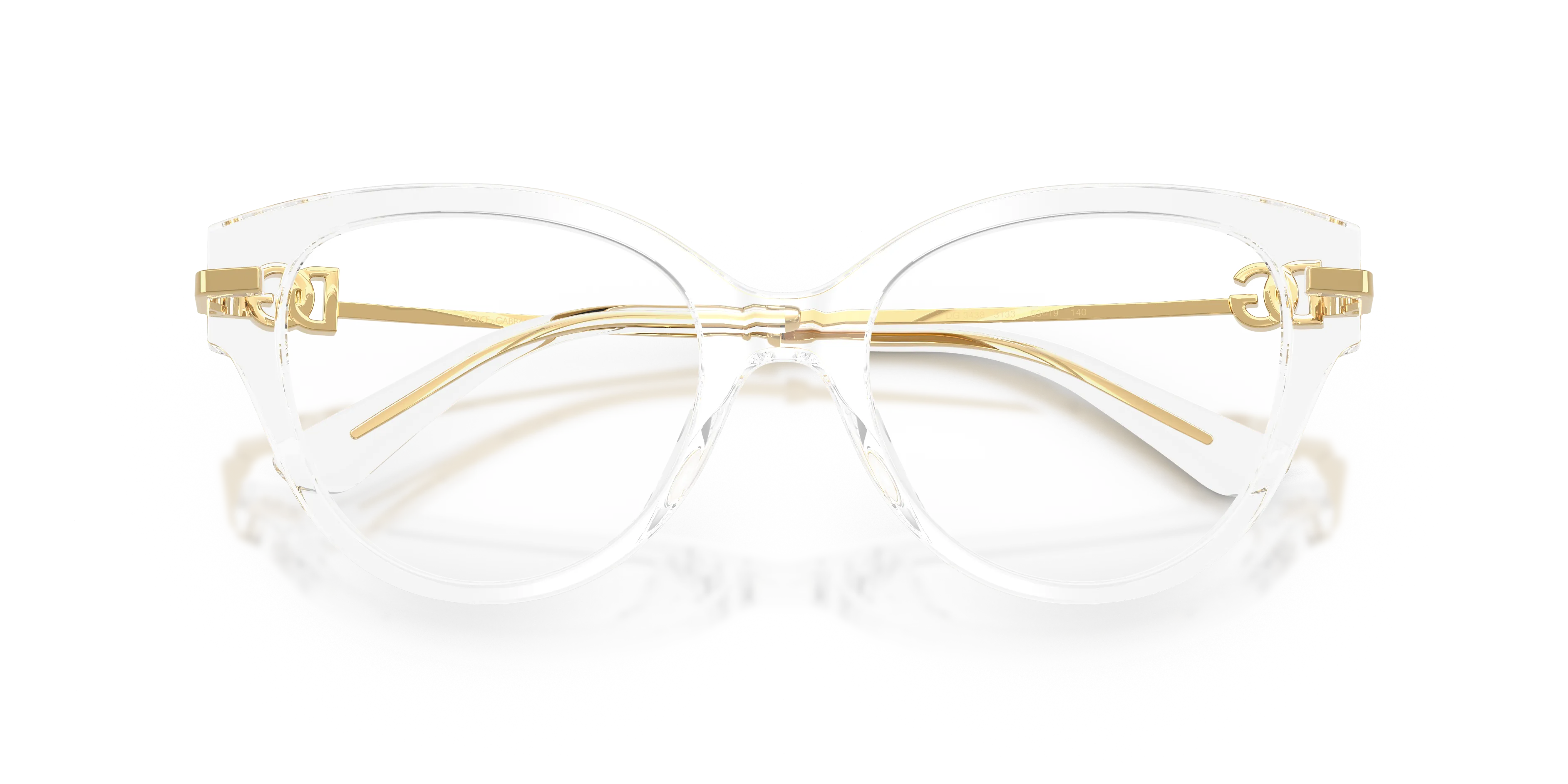 Dolce & Gabbana DG3438 3133 Montature da vista Acetato Trasparente Trasparente Farfalla Normale - immagine 2