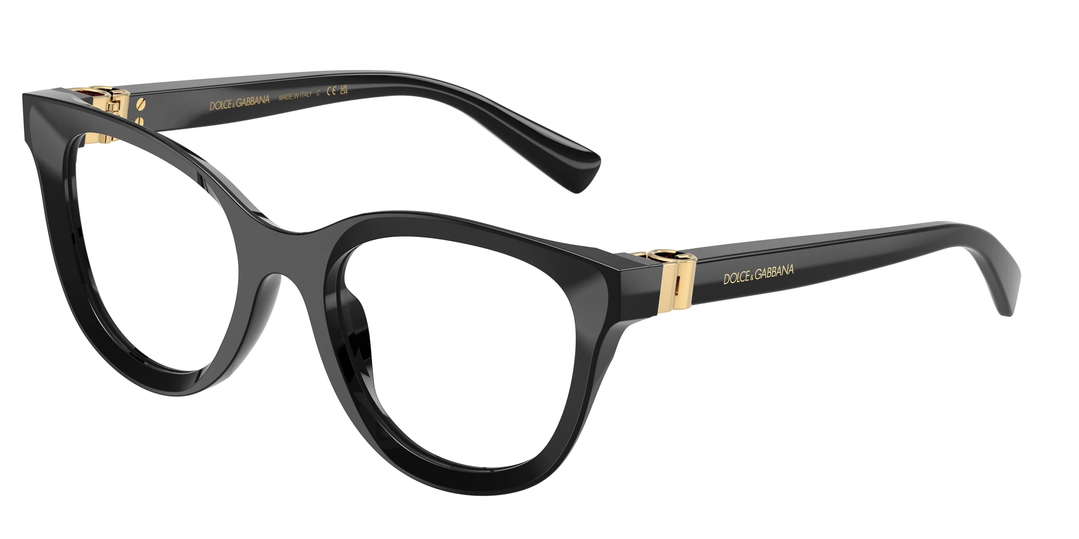 Dolce & Gabbana DG3437 501 Montature da vista Acetato Nero Trasparente Pantos Normale - immagine 1
