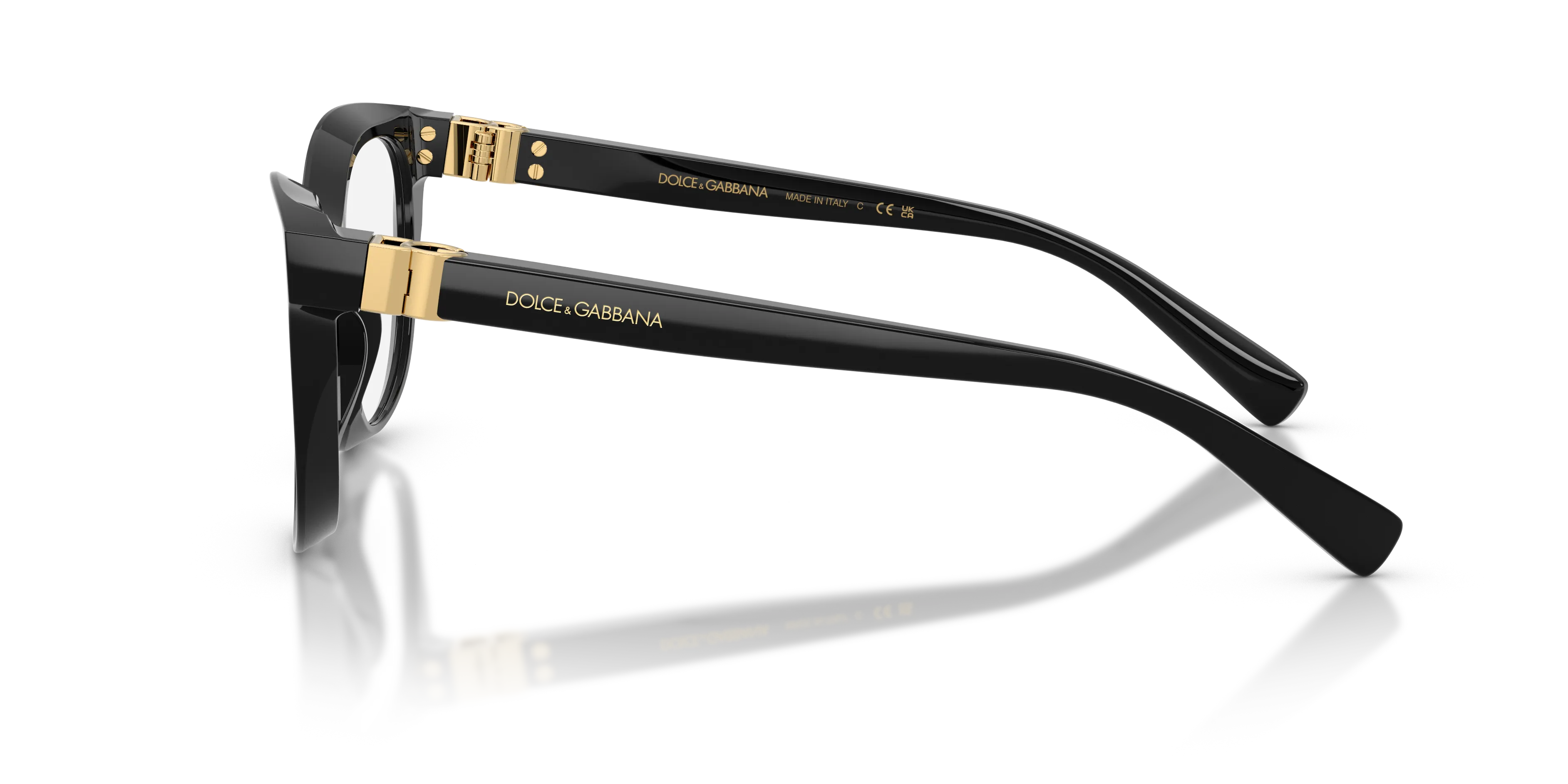 Dolce & Gabbana DG3437 501 Montature da vista Acetato Nero Trasparente Pantos Normale - immagine 4