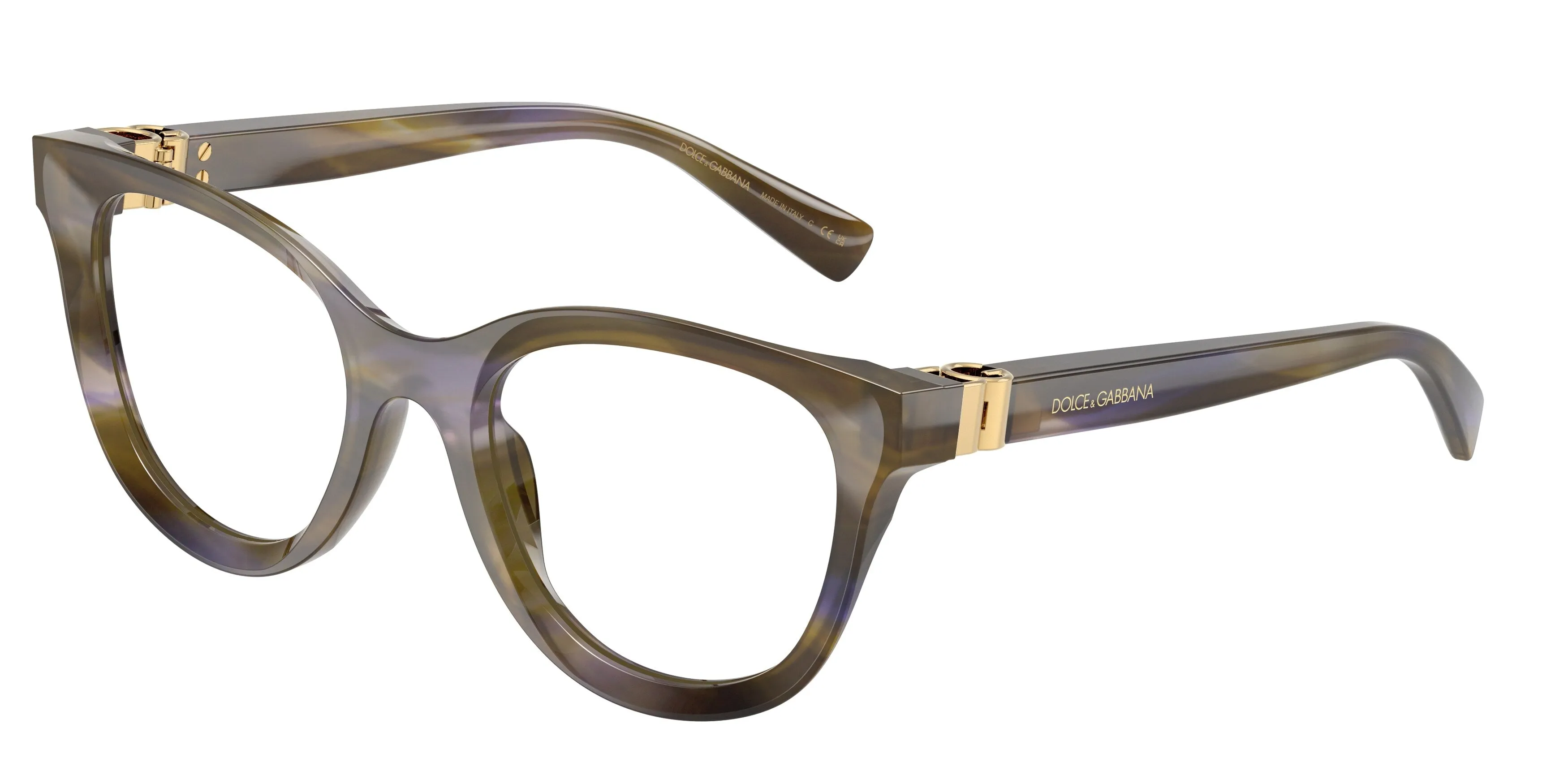 Dolce & Gabbana DG3437 3447 Montature da vista Acetato Verde Trasparente Pantos Normale - immagine 1