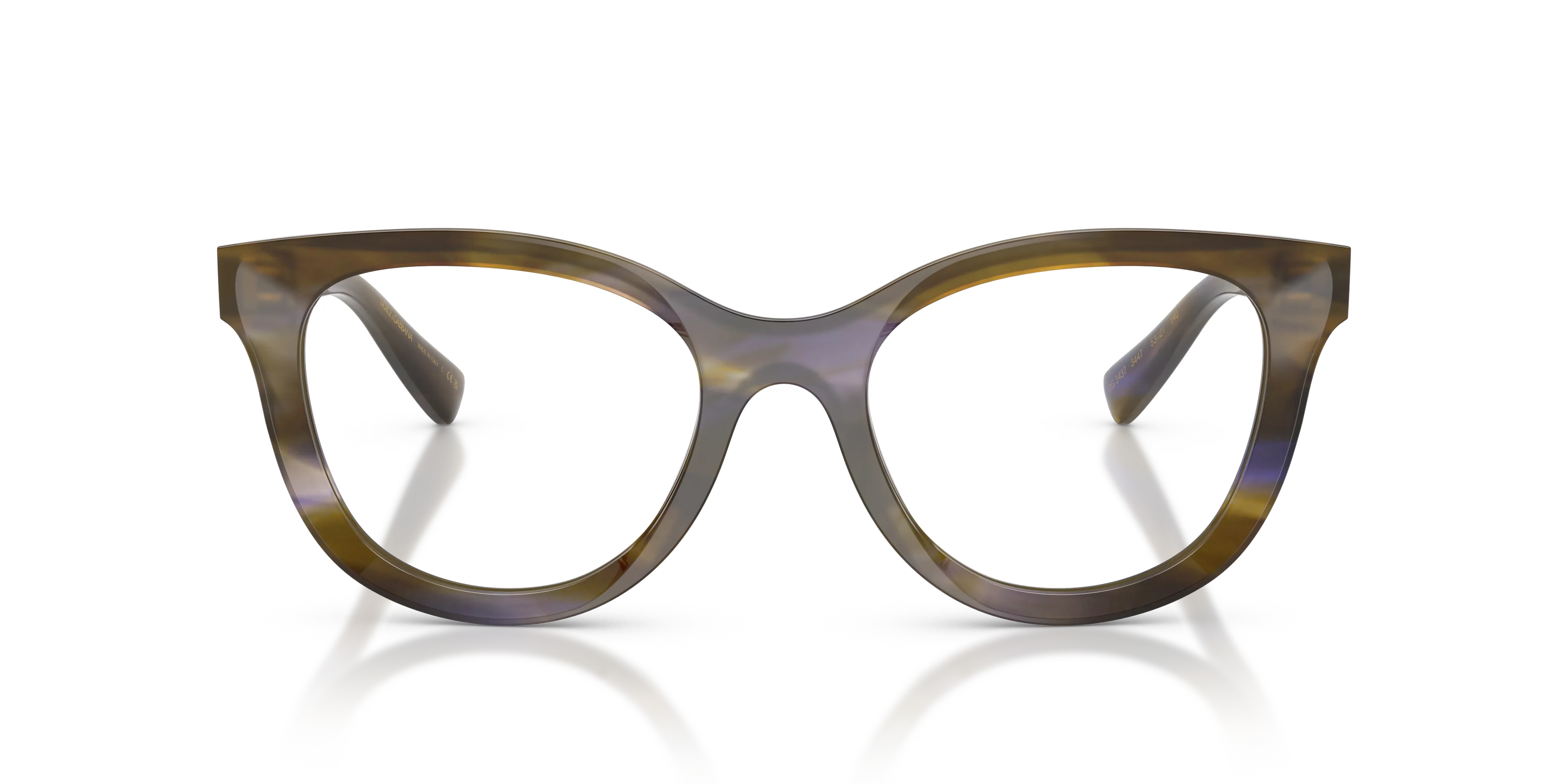 Dolce & Gabbana DG3437 3447 Montature da vista Acetato Verde Trasparente Pantos Normale - immagine 3