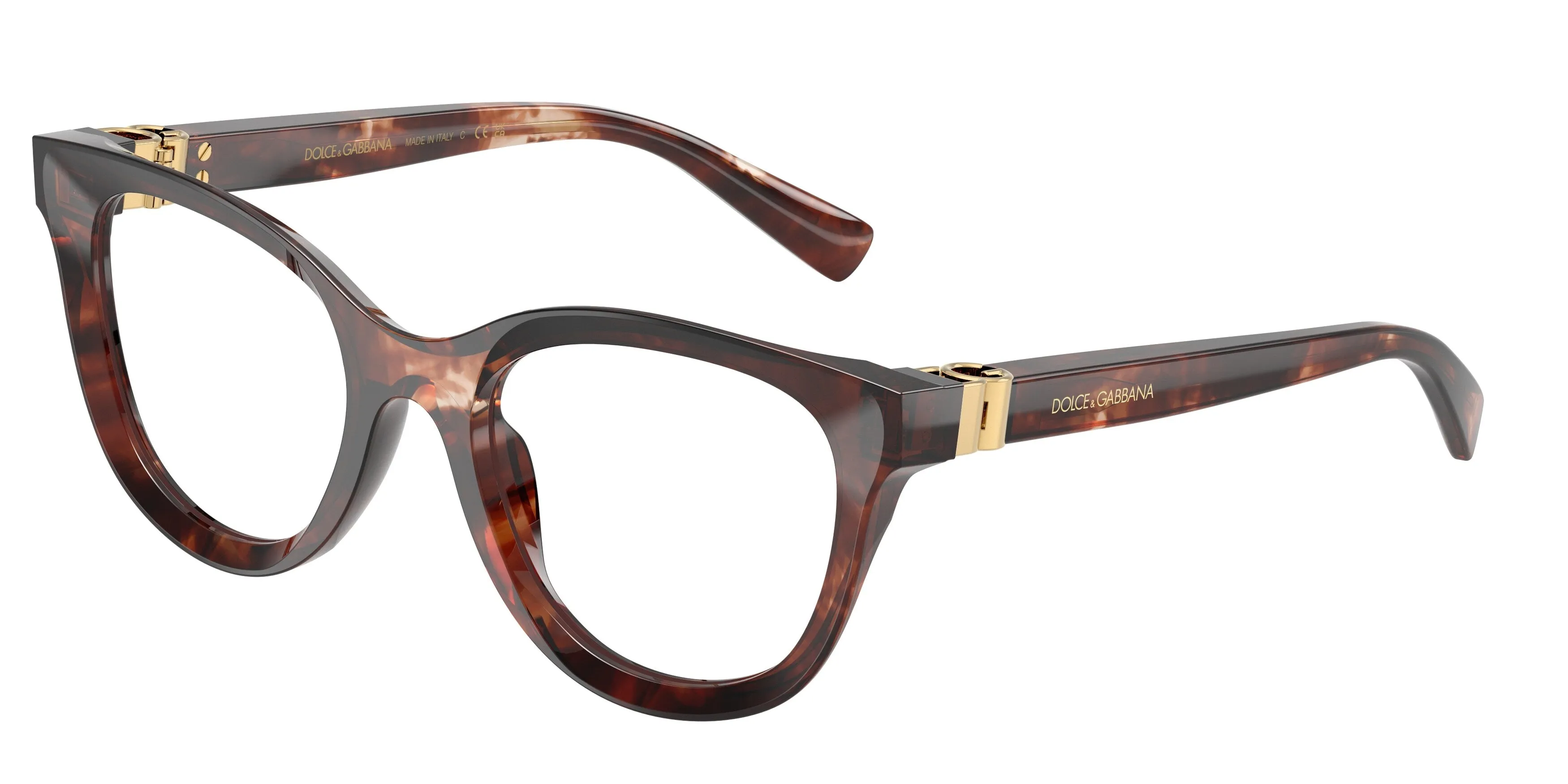 Dolce & Gabbana DG3437 3222 Montature da vista Acetato Rosso Trasparente Pantos Normale - immagine 1