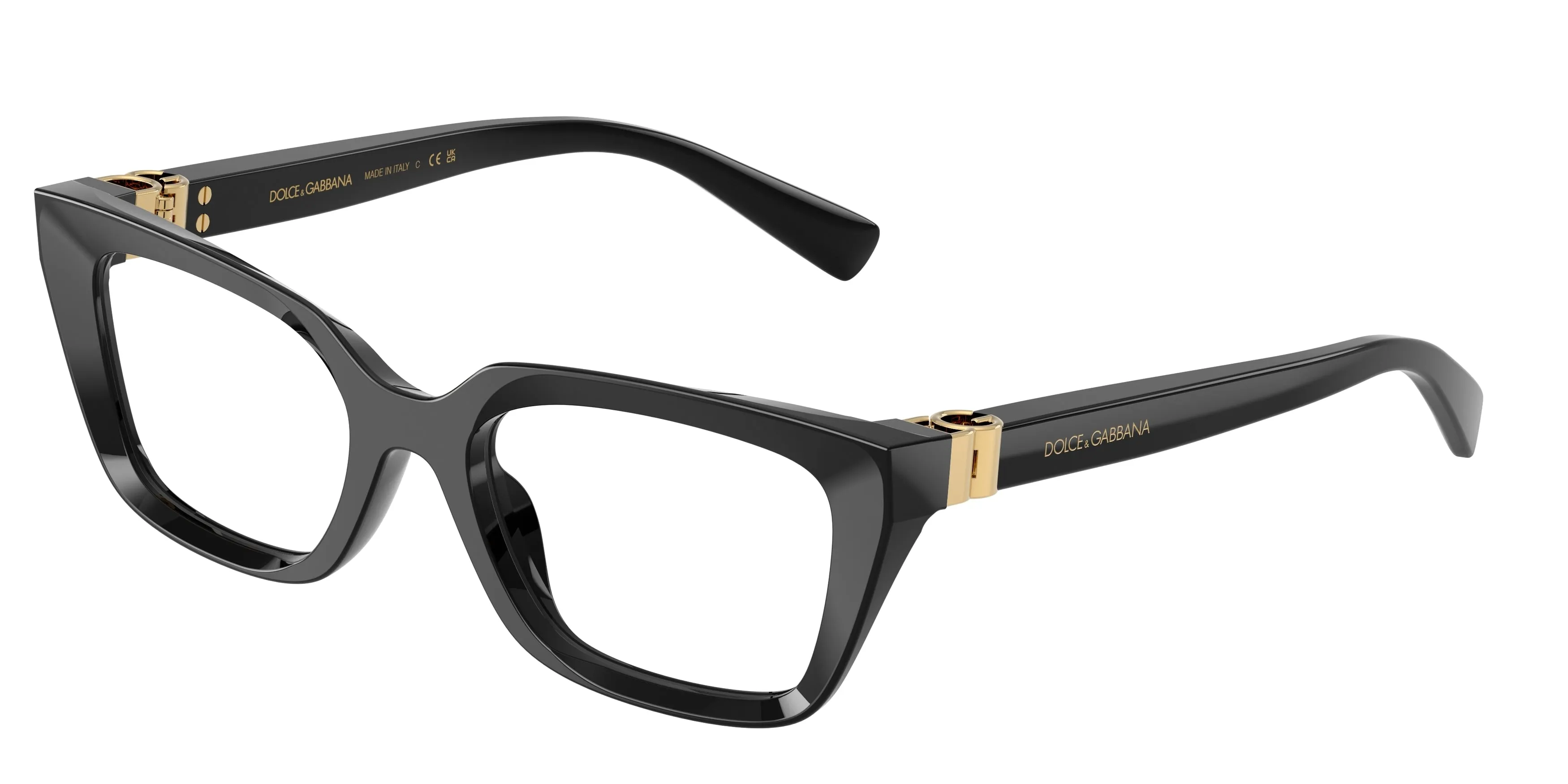 Dolce & Gabbana DG3436 501 Montature da vista Acetato Nero Trasparente Squadrata Normale - immagine 1