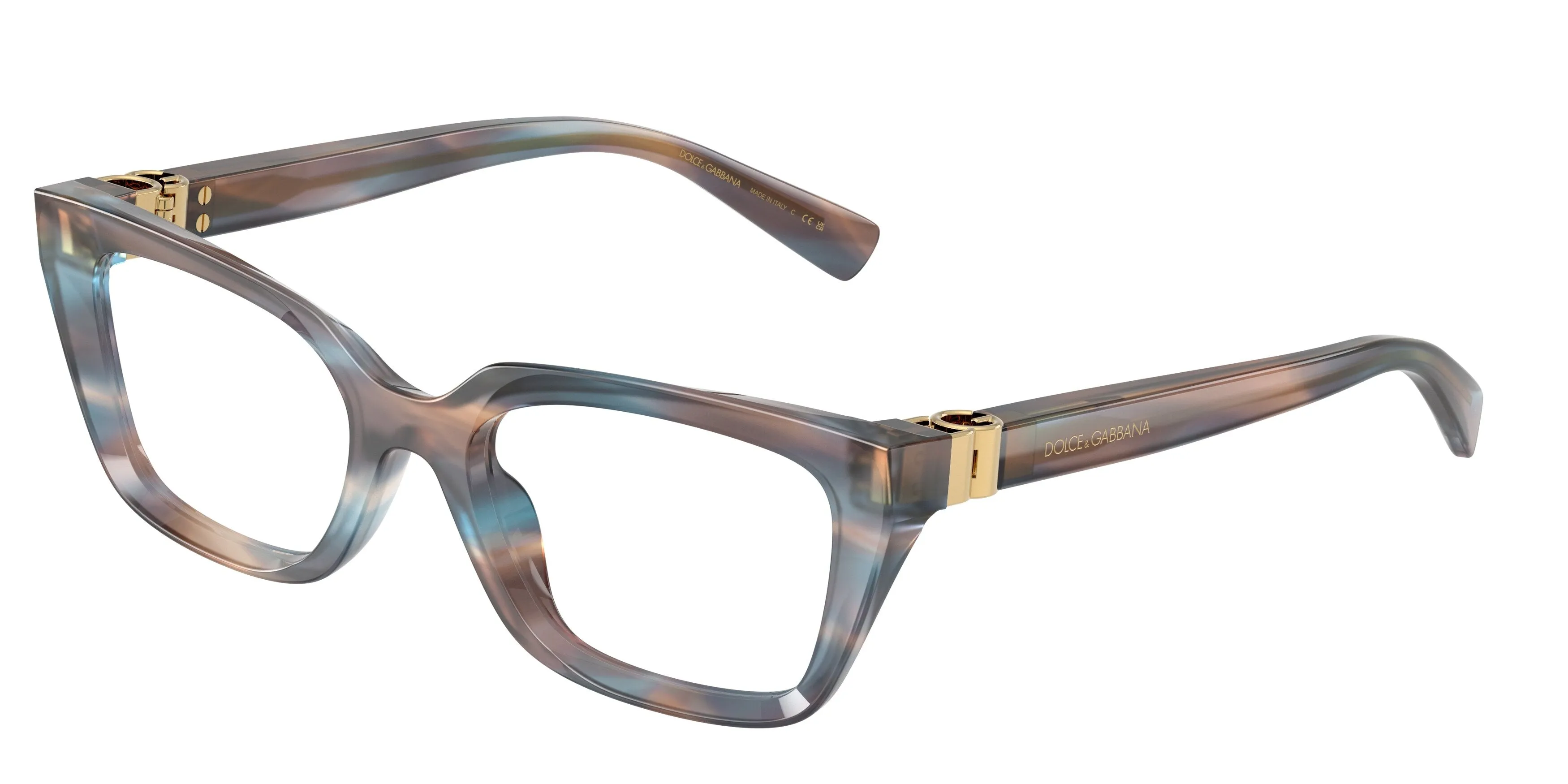 Dolce & Gabbana DG3436 3448 Montature da vista Acetato Blu Trasparente Squadrata Normale - immagine 1