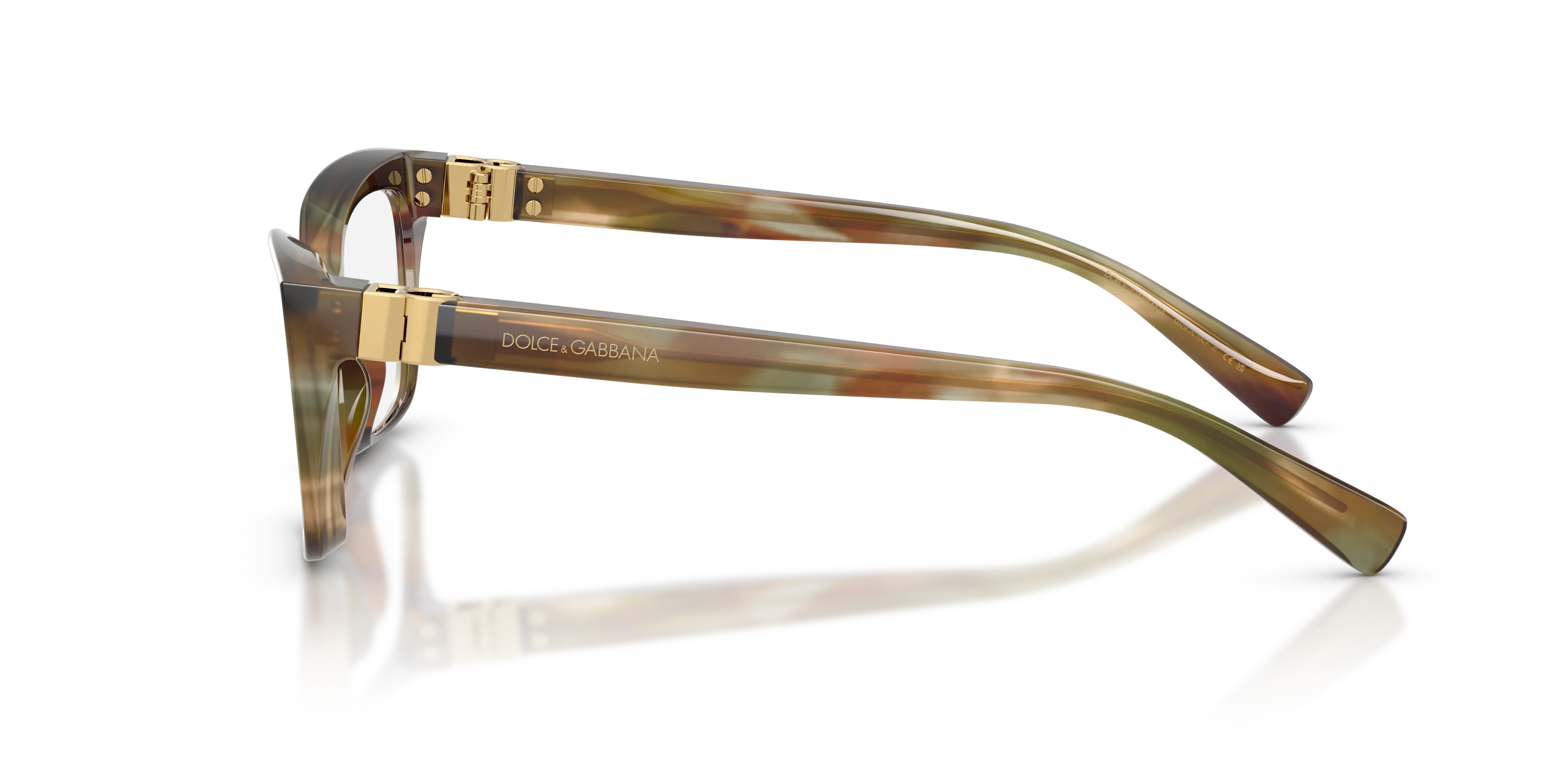 Dolce & Gabbana DG3436 3446 Montature da vista Acetato Marrone Trasparente Squadrata Normale - immagine 4