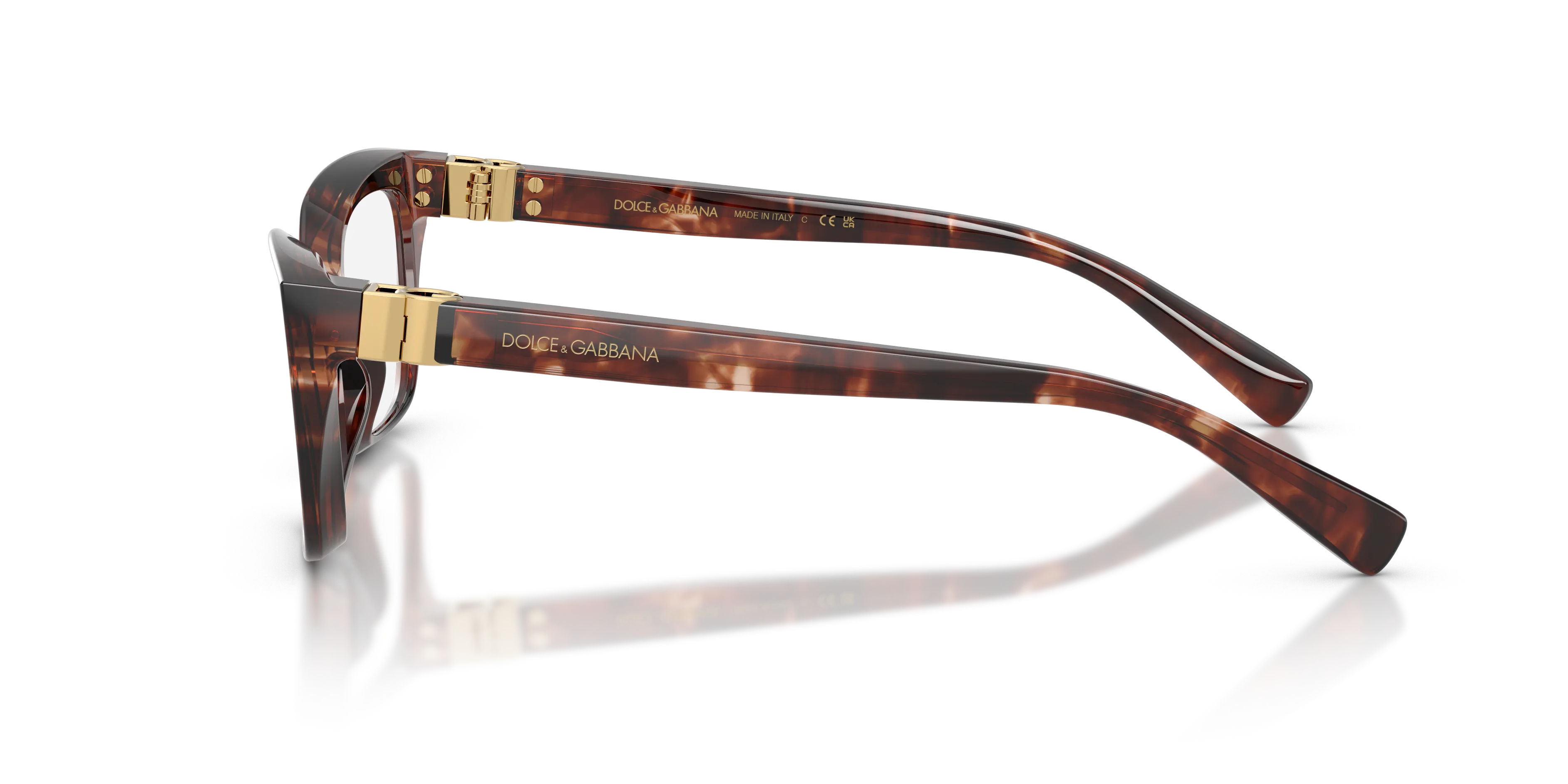Dolce & Gabbana DG3436 3222 Montature da vista Acetato Rosso Trasparente Squadrata Normale - immagine 4