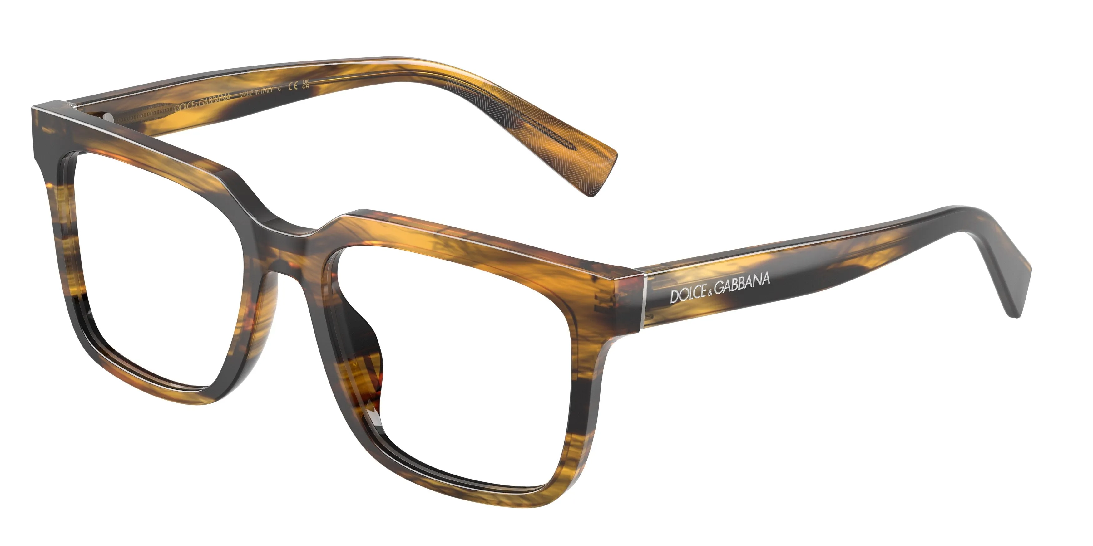 Dolce & Gabbana DG3422 3063 Montature da vista Acetato Tartaruga Trasparente Squadrata Normale - immagine 1