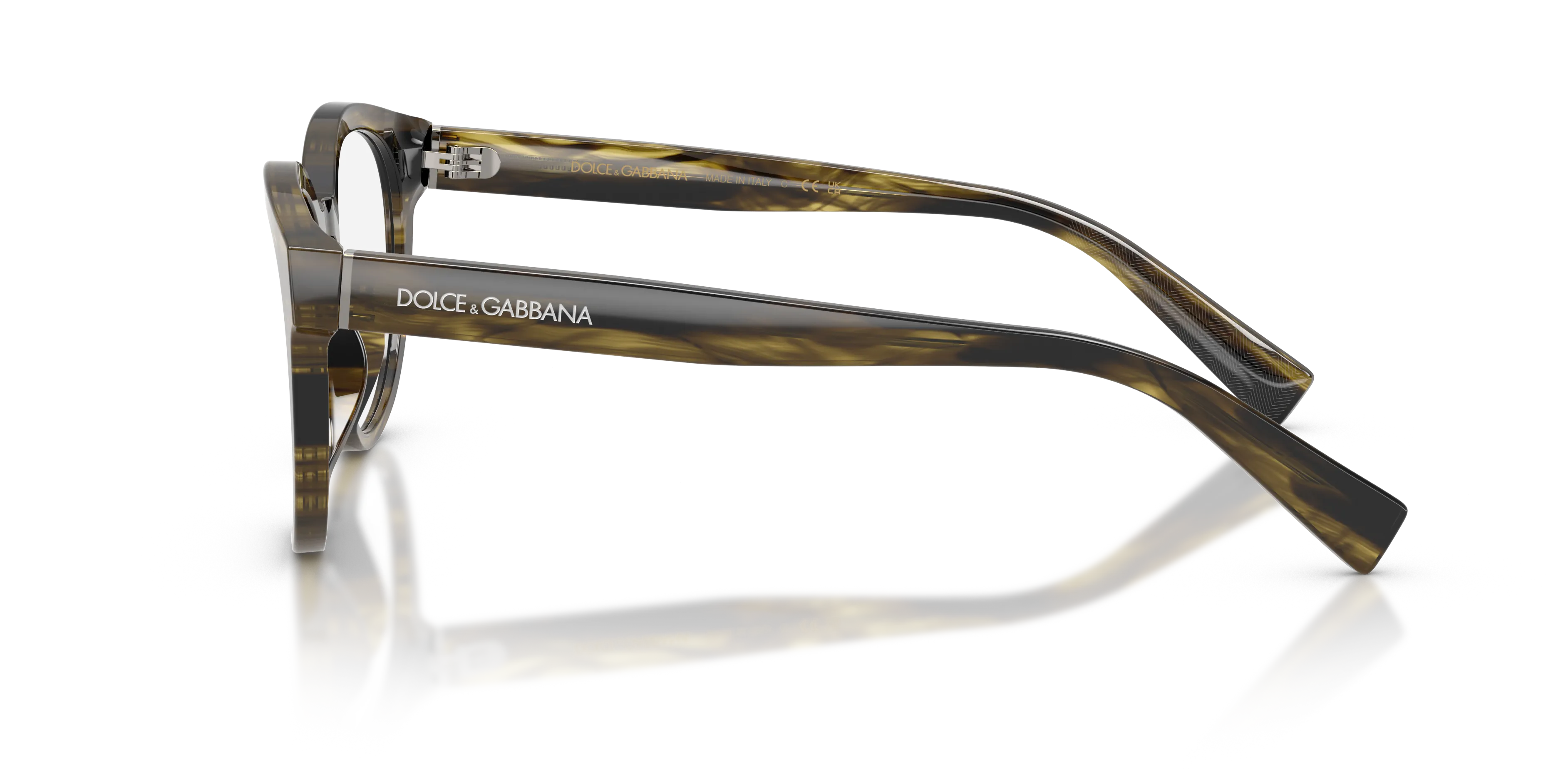 Dolce & Gabbana DG3421 3066 Montature da vista Acetato Verde Trasparente Pantos Normale - immagine 4