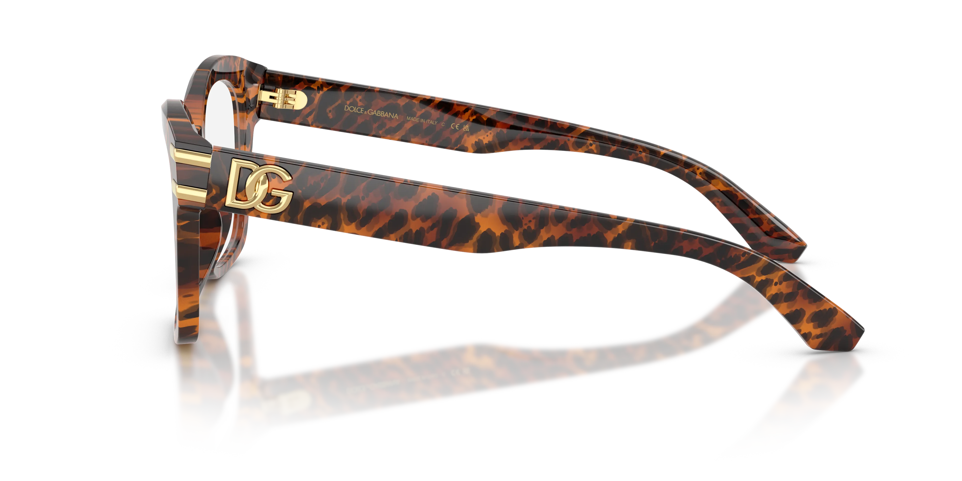 Dolce & Gabbana DG3419 3470 Montature da vista Acetato Marrone Trasparente Squadrata Normale - immagine 4