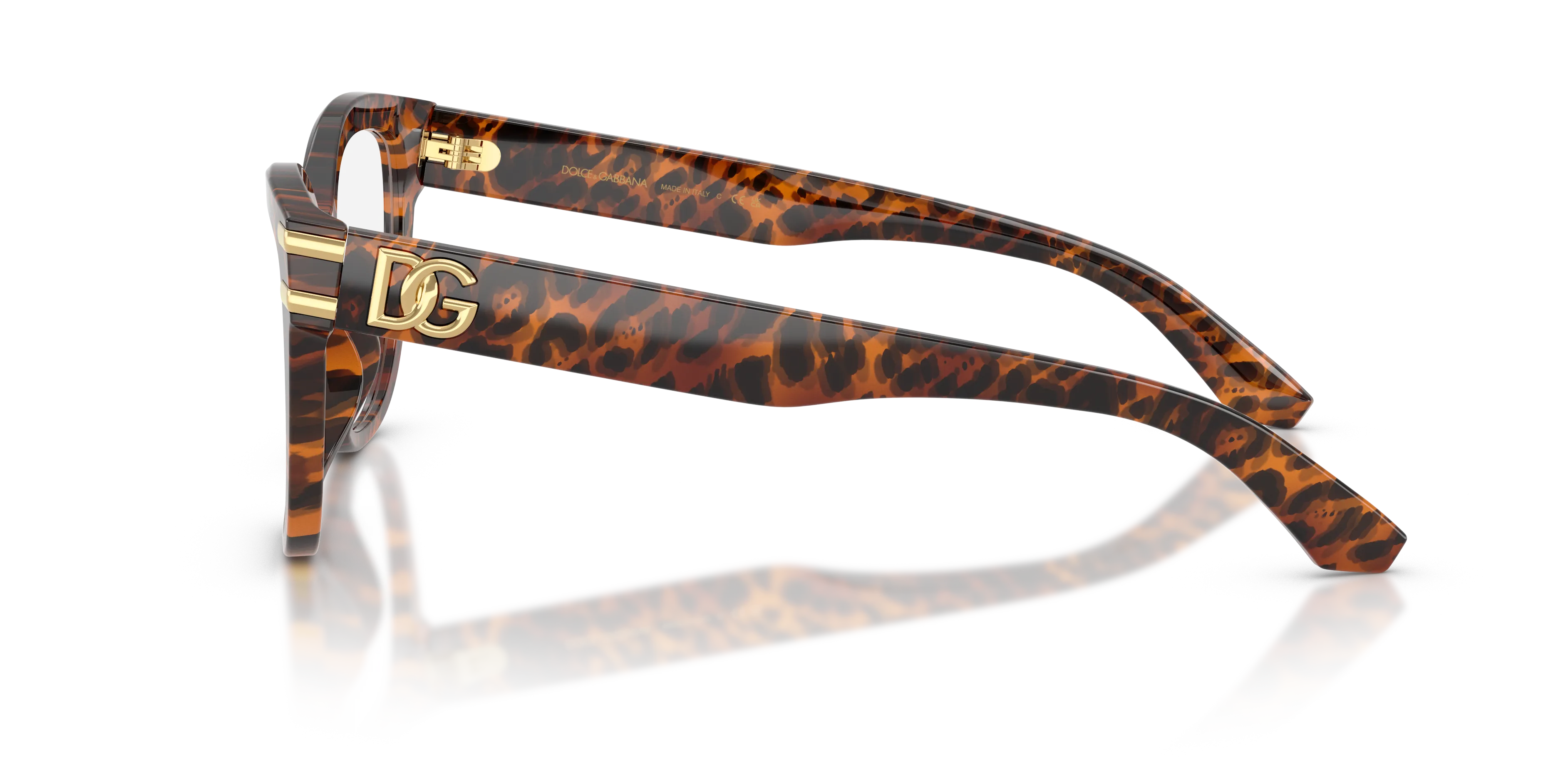 Dolce & Gabbana DG3418 3470 Montature da vista Acetato Marrone Trasparente Farfalla Normale - immagine 4