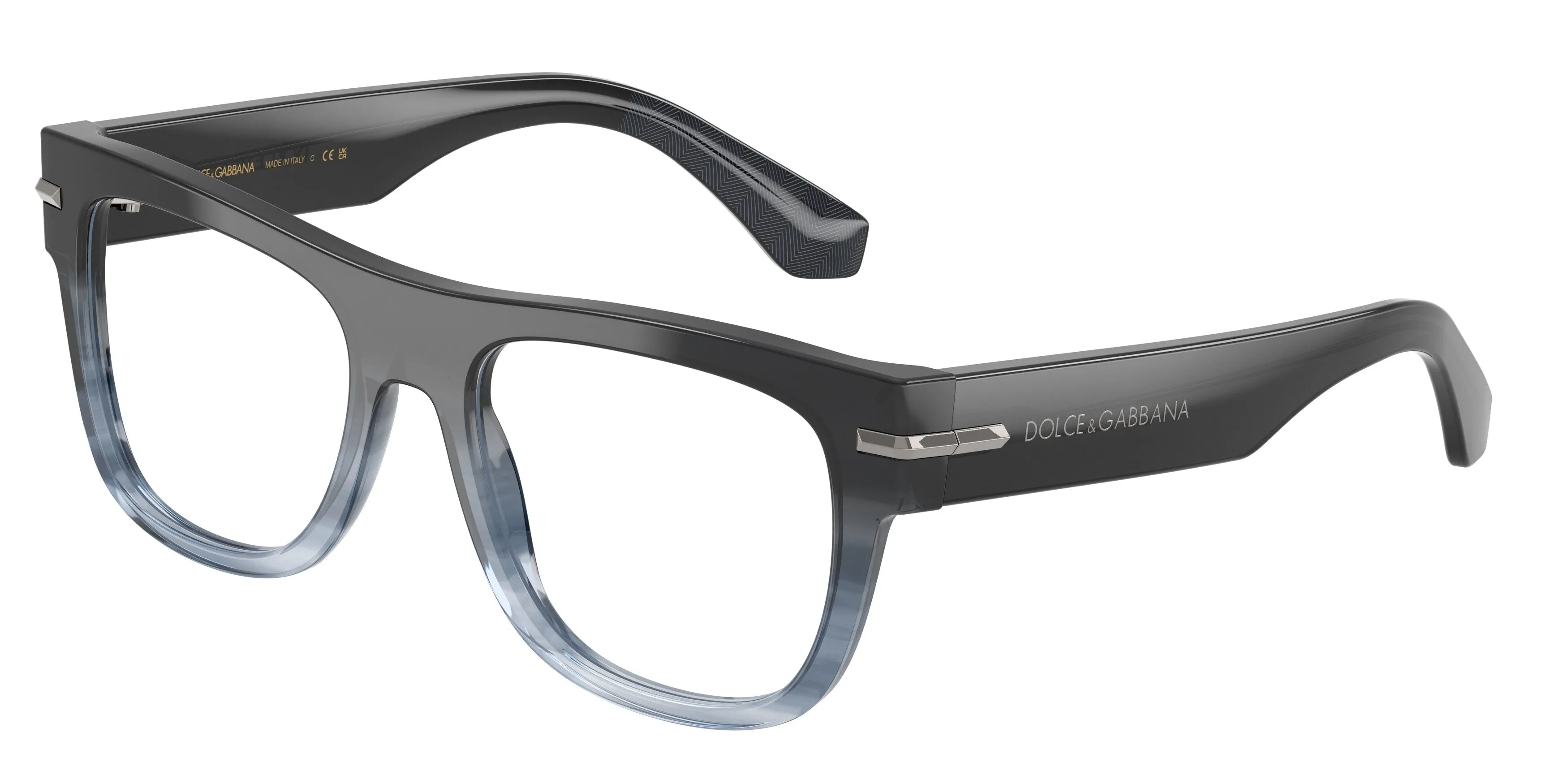 Dolce & Gabbana DG3407 3485 Montature da vista Acetato Blu Trasparente Squadrata Normale - immagine 1