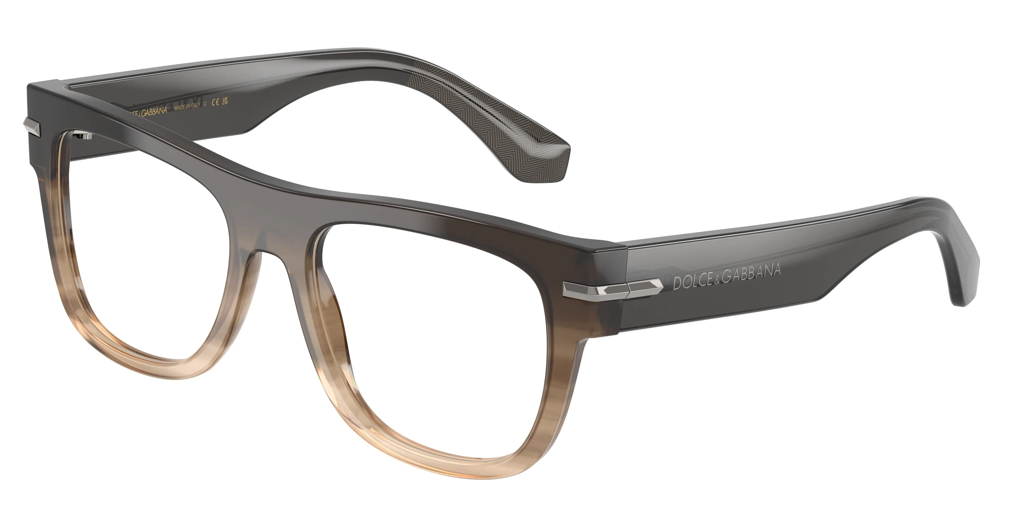 Dolce & Gabbana DG3407 3484 Montature da vista Acetato Grigio Trasparente Squadrata Normale - immagine 1