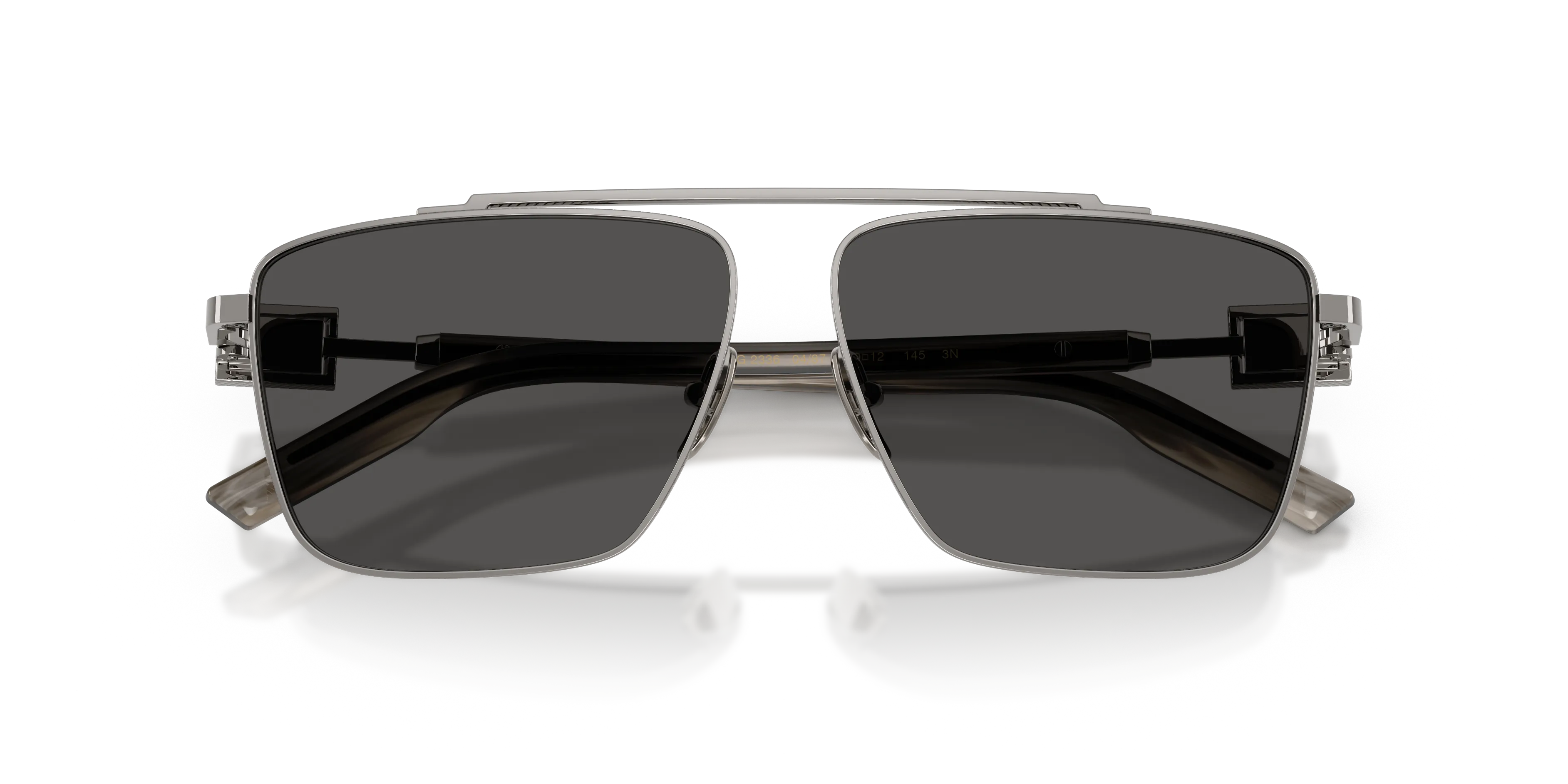 Dolce & Gabbana DG2336 04/87 Occhiali da sole Metallo Grigio Grigio Squadrata Normale - immagine 2