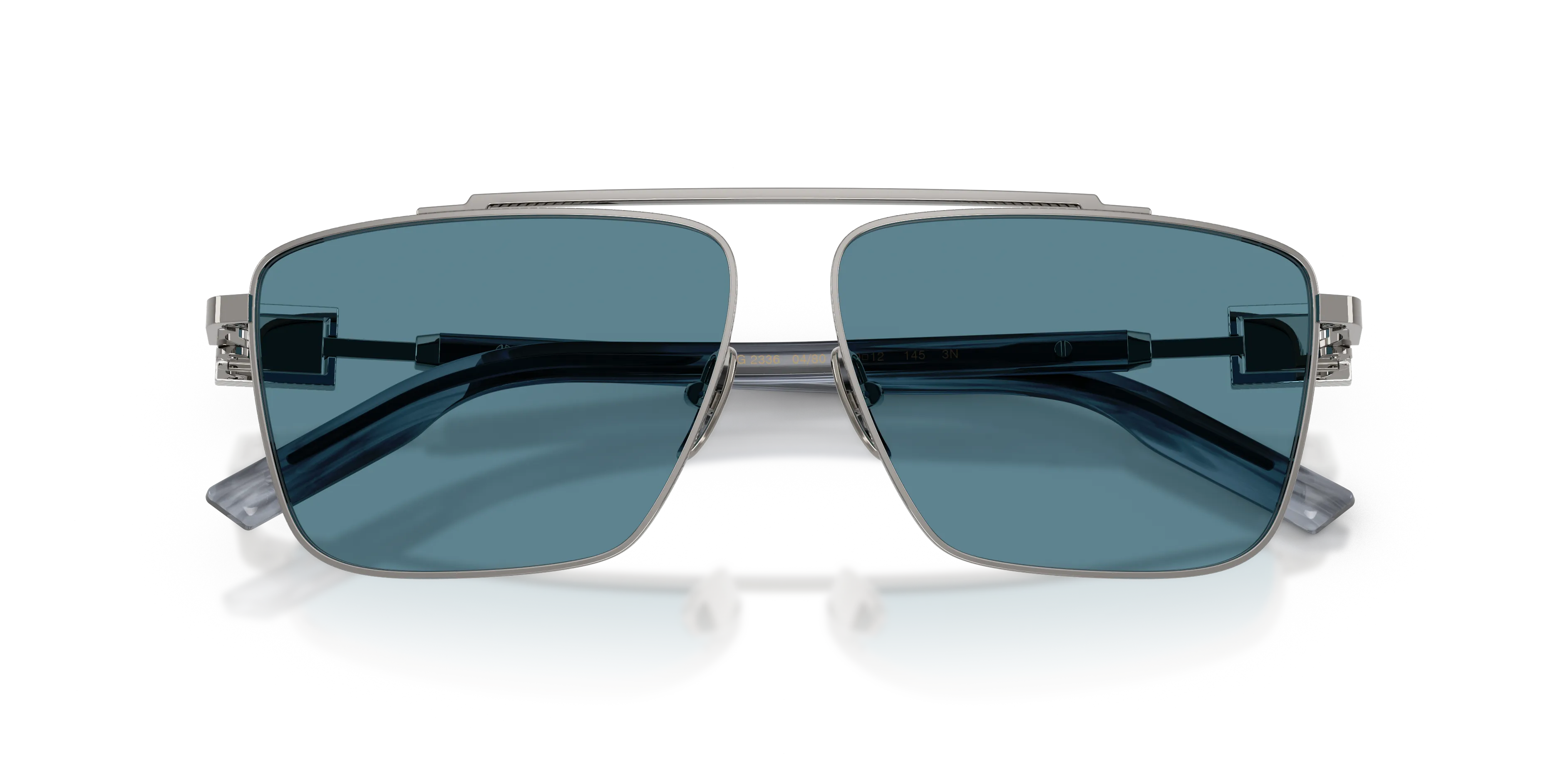 Dolce & Gabbana DG2336 04/80 Occhiali da sole Metallo Grigio Blu Squadrata Normale - immagine 2