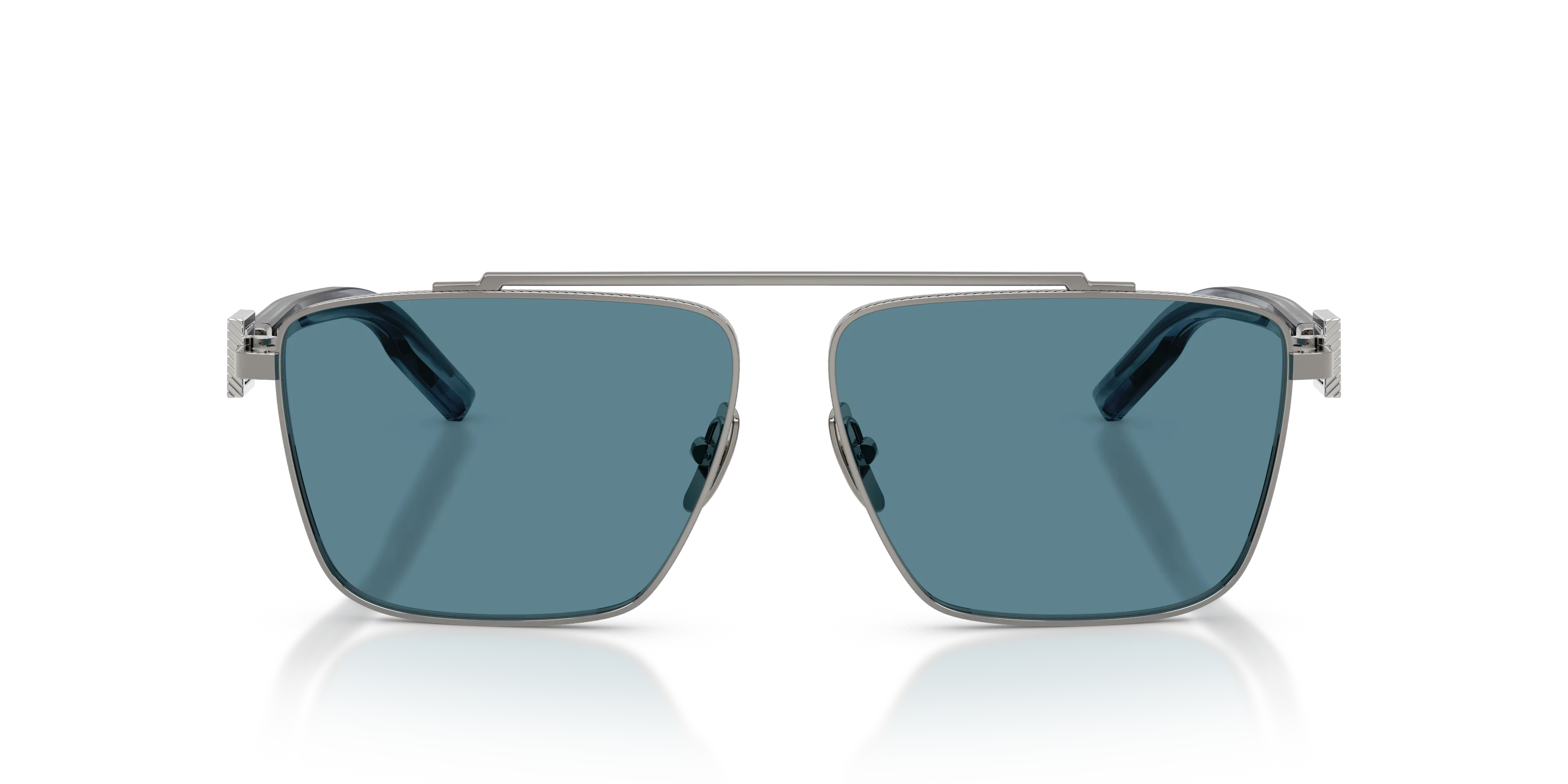 Dolce & Gabbana DG2336 04/80 Occhiali da sole Metallo Grigio Blu Squadrata Normale - immagine 3