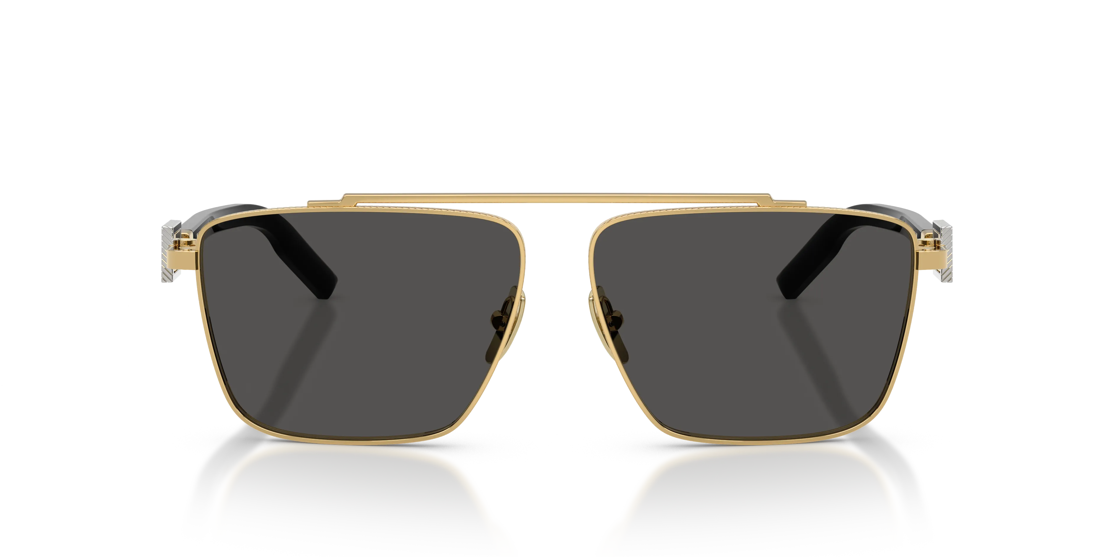 Dolce & Gabbana DG2336 02/87 Occhiali da sole Metallo Oro Grigio Squadrata Normale - immagine 3