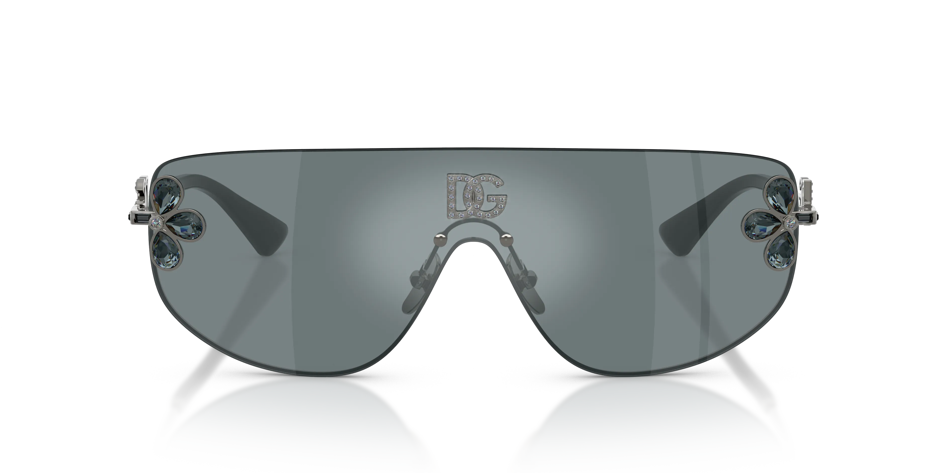 Dolce & Gabbana DG2333B 12866G Occhiali da sole Metallo Grigio Grigio Squadrata Specchiate - immagine 3