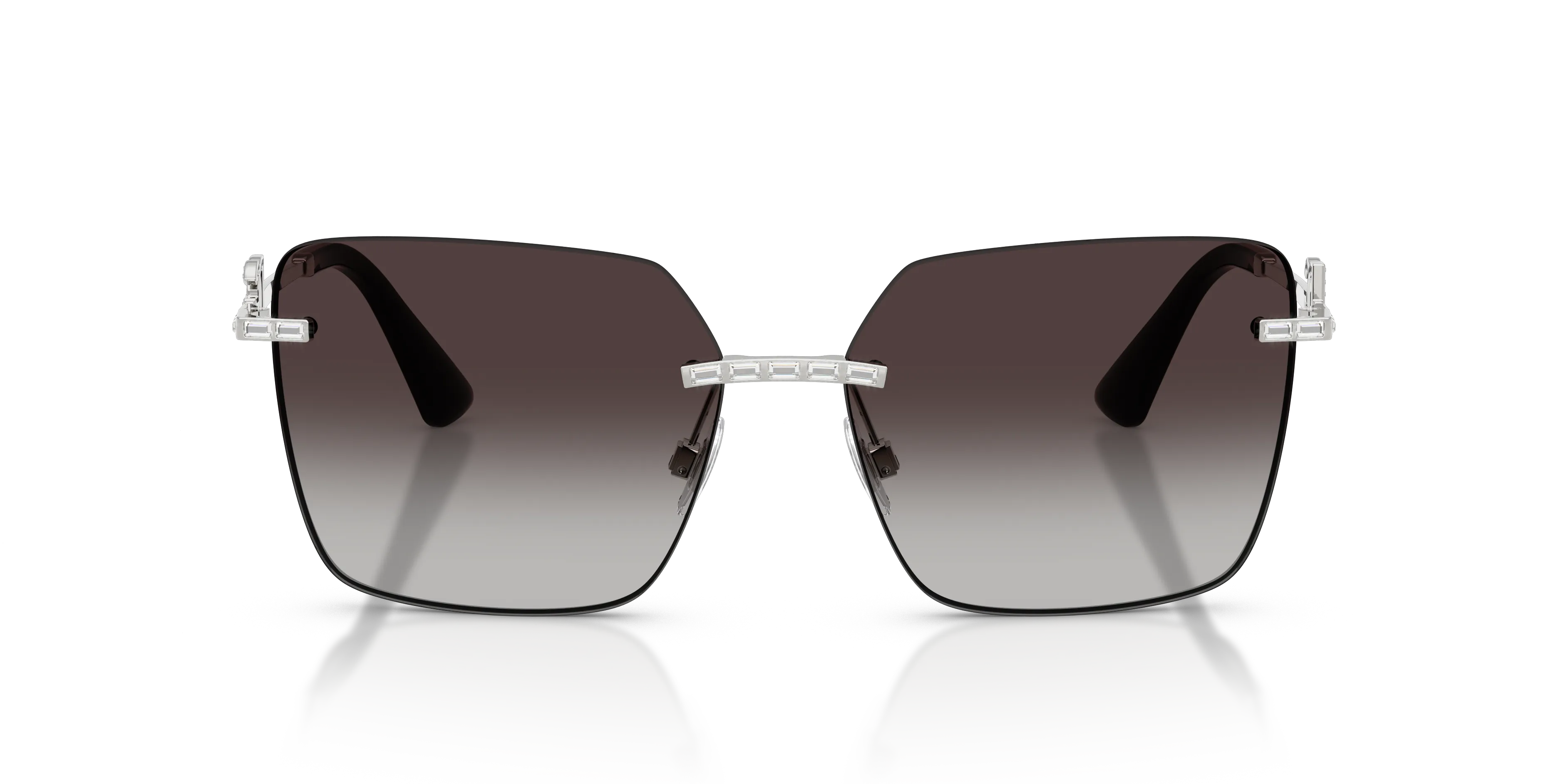 Dolce & Gabbana DG2332B 05/8G Occhiali da sole Metallo Argento Grigio Squadrata Normale Sfumato - immagine 3