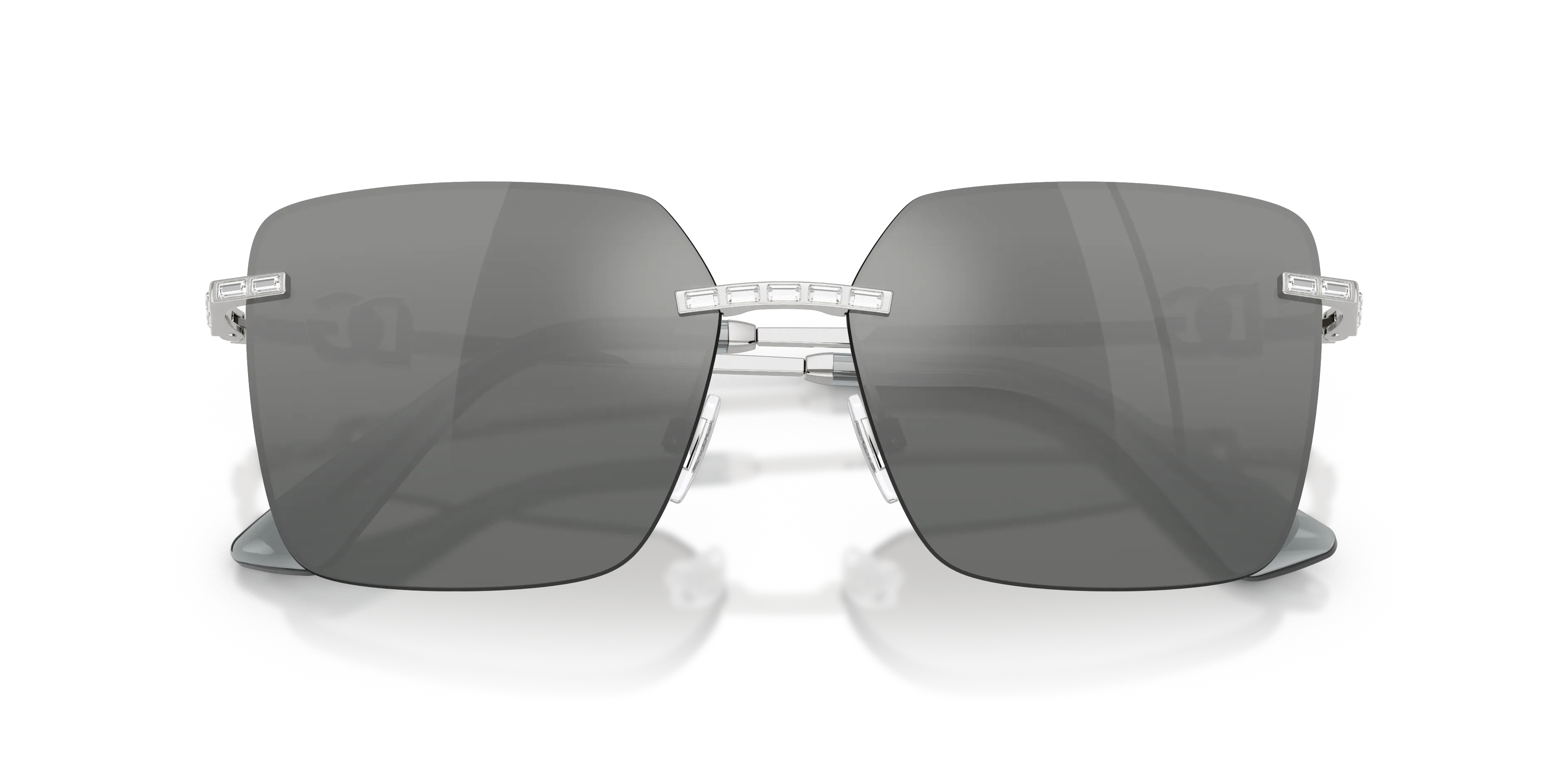 Dolce & Gabbana DG2332B 05/88 Occhiali da sole Metallo Argento Grigio Squadrata Normale Sfumato - immagine 2