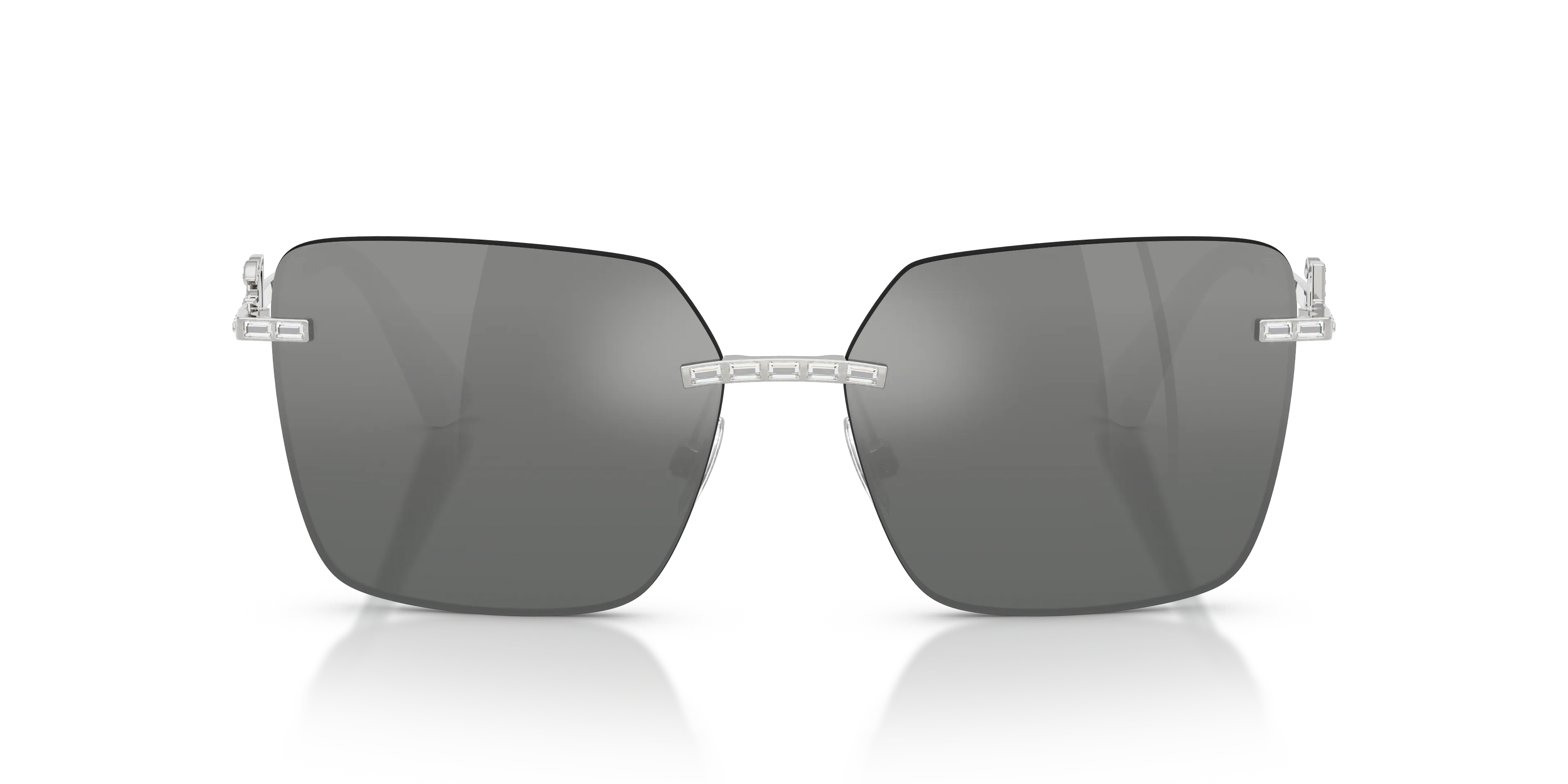 Dolce & Gabbana DG2332B 05/88 Occhiali da sole Metallo Argento Grigio Squadrata Normale Sfumato - immagine 3