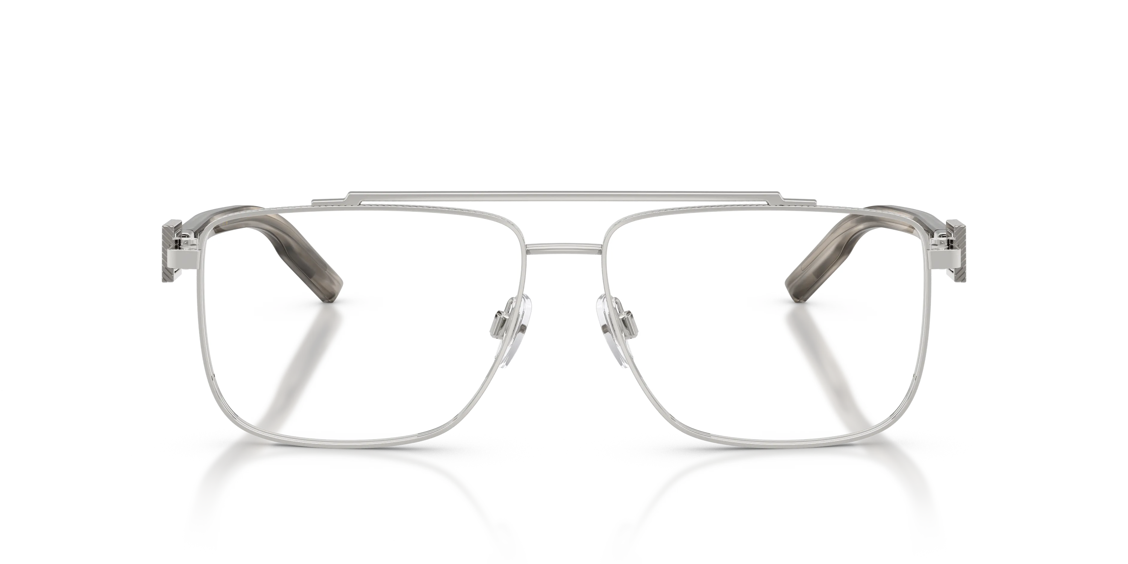 Dolce & Gabbana DG1368 05 Montature da vista Metallo Argento Trasparente Pilot Normale - immagine 3