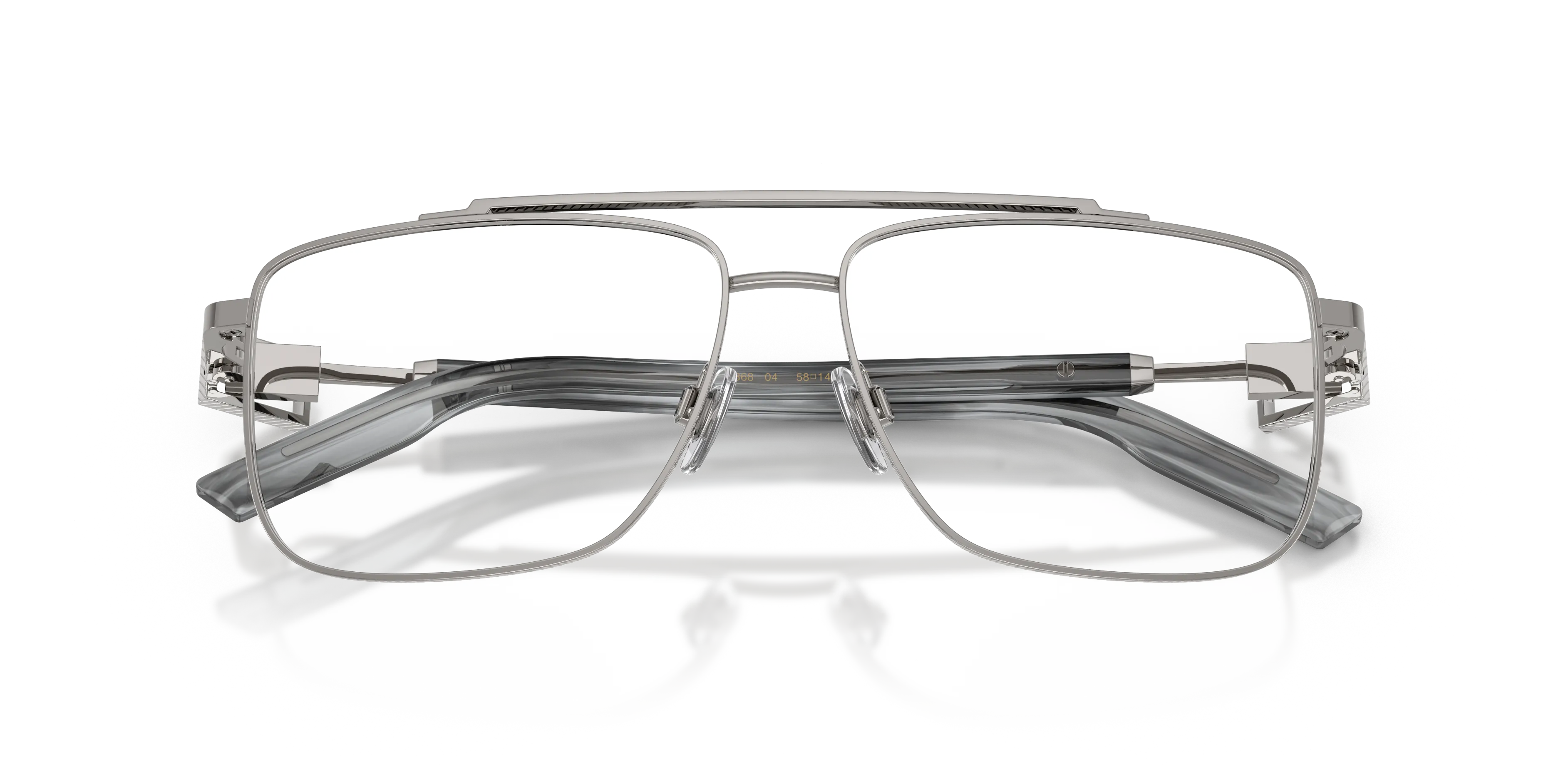 Dolce & Gabbana DG1368 04 Montature da vista Metallo Grigio Trasparente Pilot Normale - immagine 2