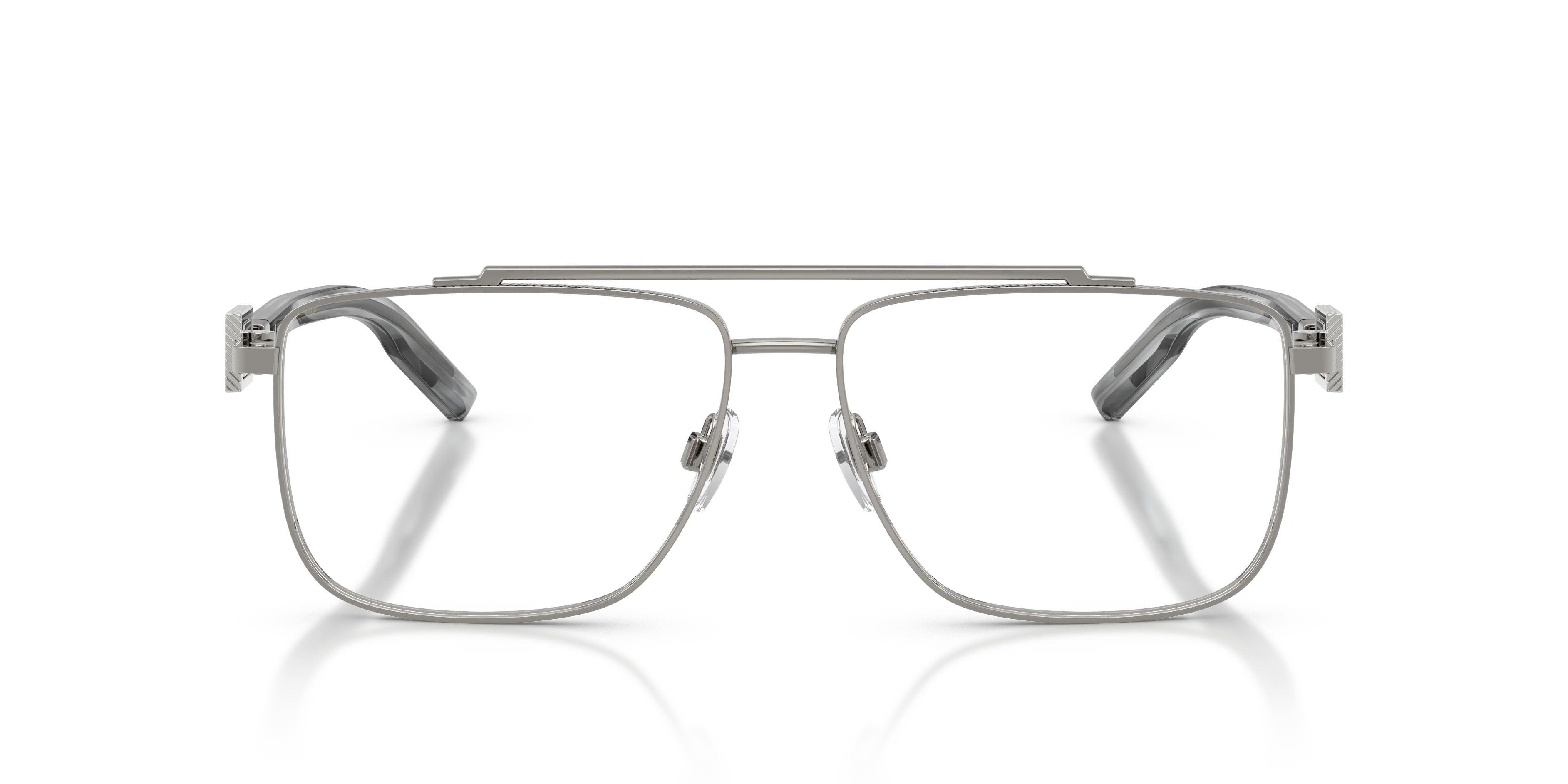 Dolce & Gabbana DG1368 04 Montature da vista Metallo Grigio Trasparente Pilot Normale - immagine 3