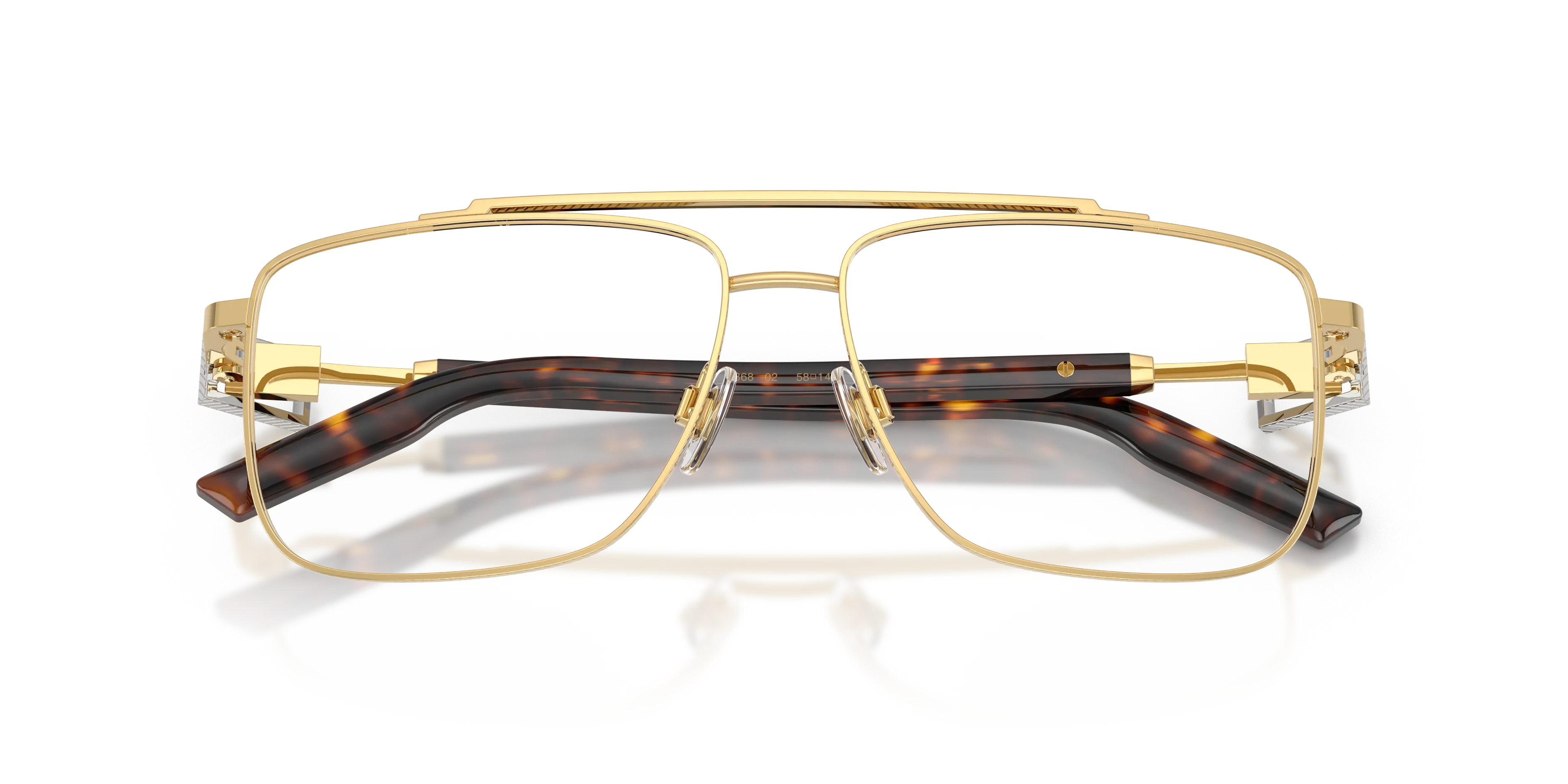Dolce & Gabbana DG1368 02 Montature da vista Metallo Oro Trasparente Pilot Normale - immagine 2