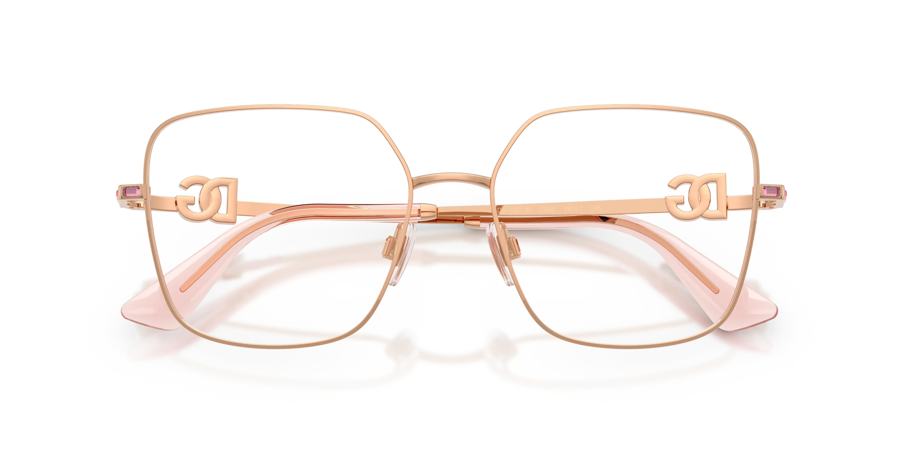 Dolce & Gabbana DG1367B 1298 Montature da vista Metallo Oro Trasparente Squadrata Normale - immagine 2