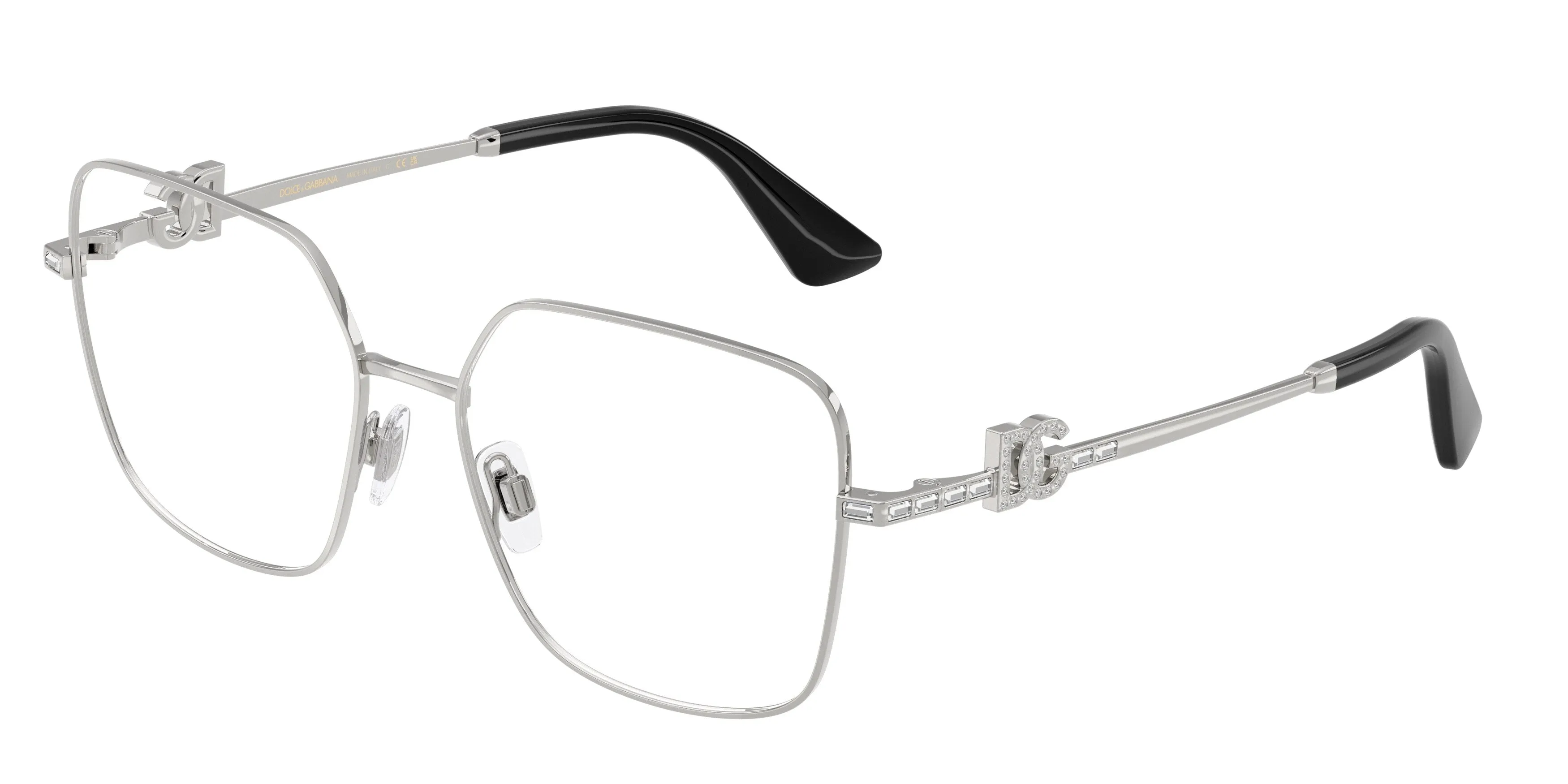 Dolce & Gabbana DG1367B 05 Montature da vista Metallo Argento Trasparente Squadrata Normale - immagine 1