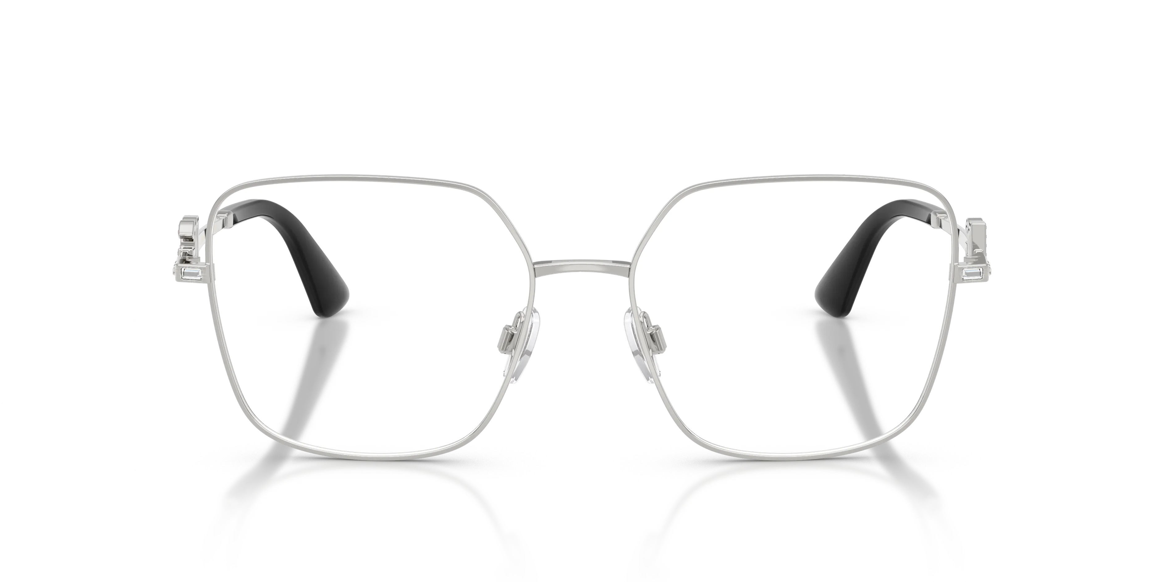 Dolce & Gabbana DG1367B 05 Montature da vista Metallo Argento Trasparente Squadrata Normale - immagine 3
