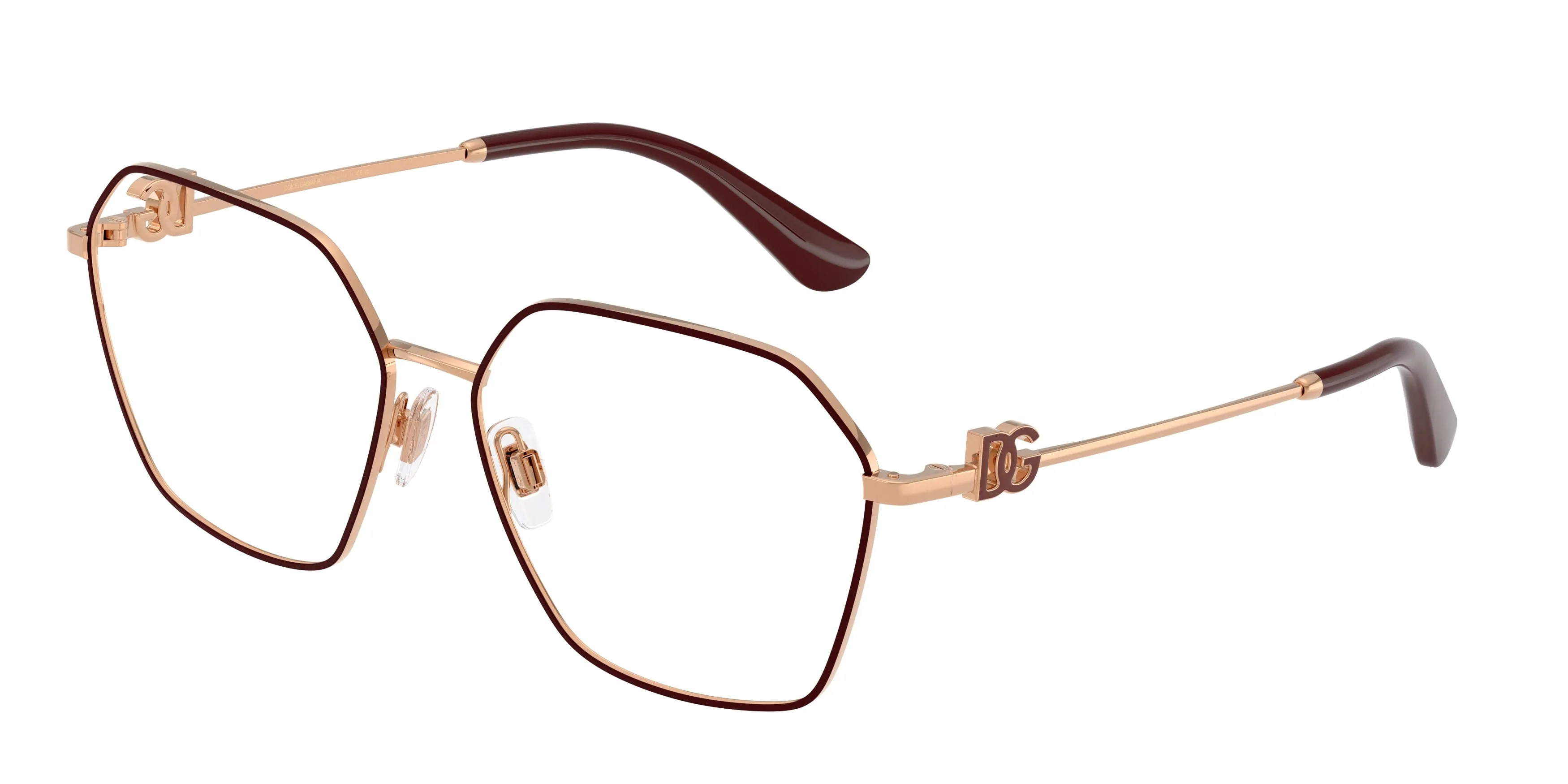 Dolce & Gabbana DG1366 1351 Montature da vista Metallo Rosa Trasparente Pantos Normale - immagine 1