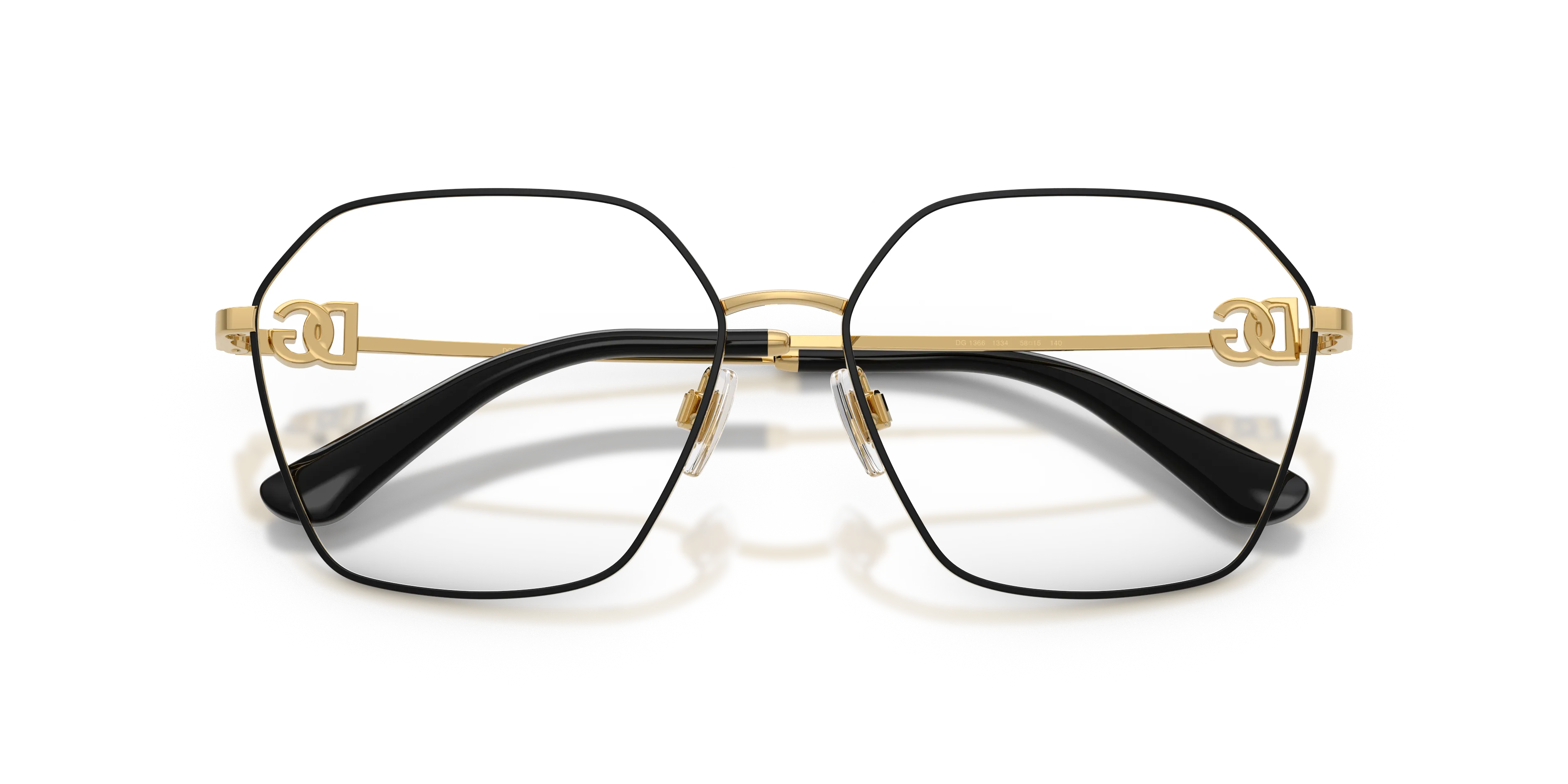 Dolce & Gabbana DG1366 1334 Montature da vista Metallo Nero Trasparente Pantos Normale - immagine 2