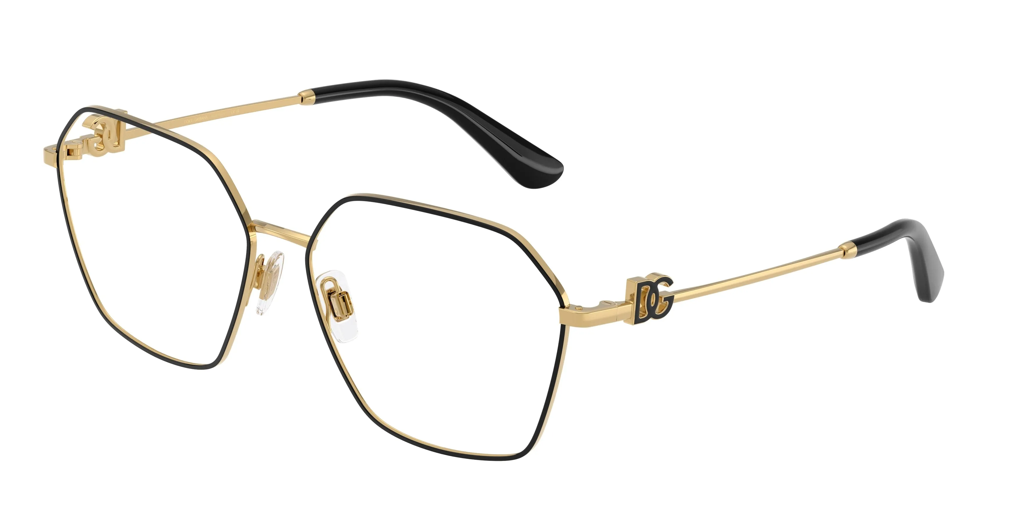 Dolce & Gabbana DG1366 1334 Montature da vista Metallo Nero Trasparente Pantos Normale - immagine 1