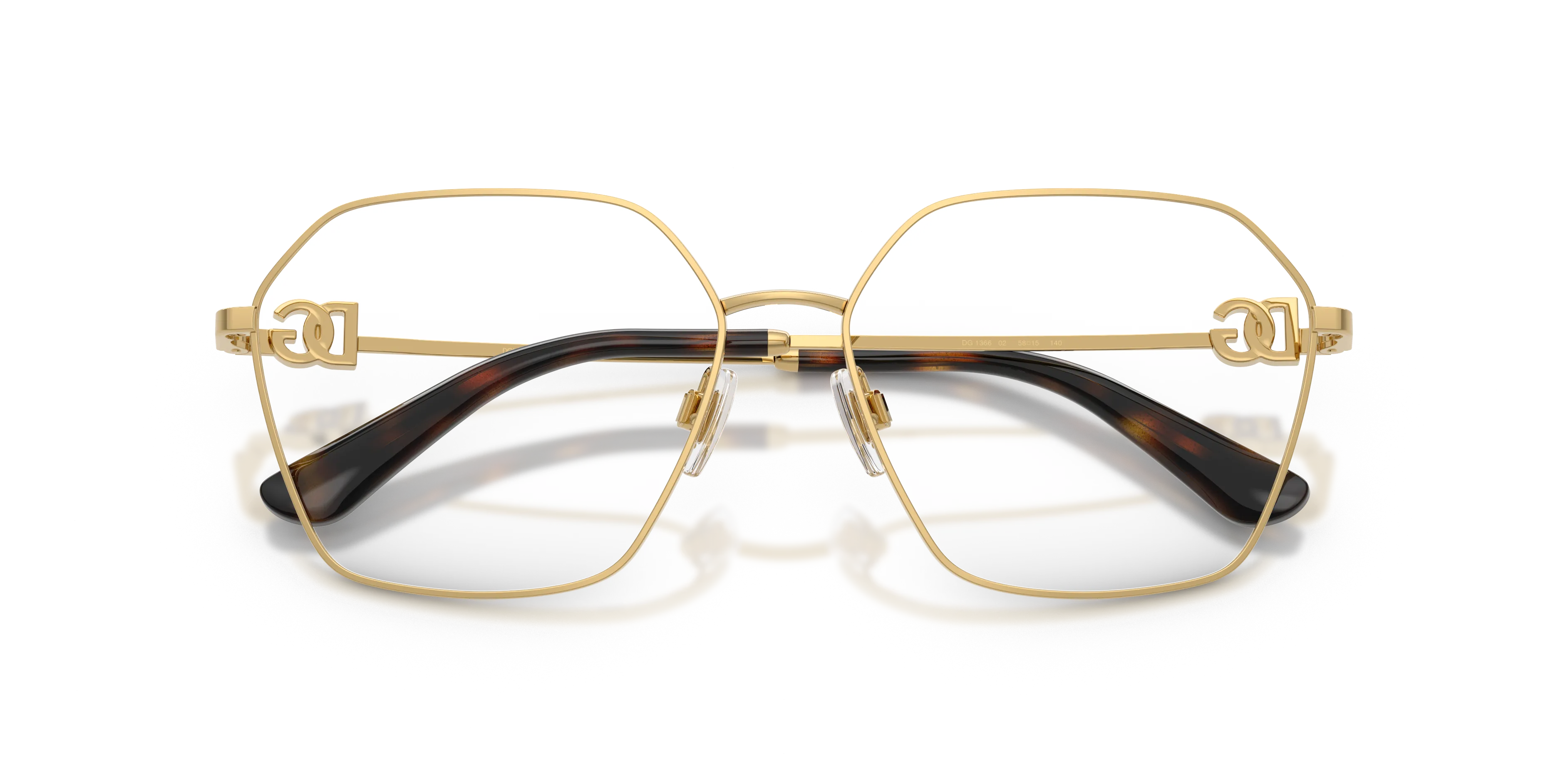 Dolce & Gabbana DG1366 02 Montature da vista Metallo Oro Trasparente Pantos Normale - immagine 2
