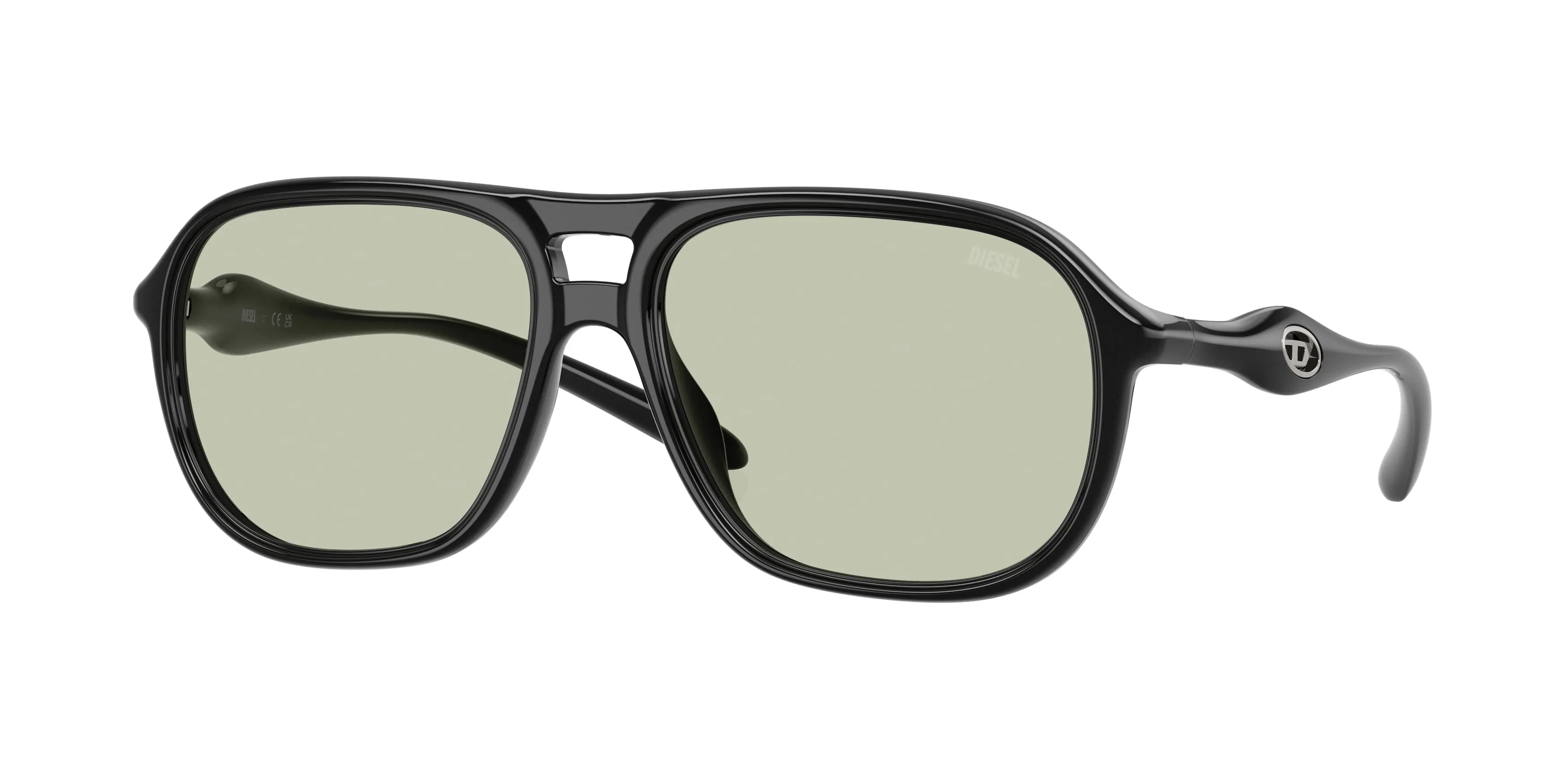 DIESEL DL6008U 2063 Montature da vista Iniettato Nero Verde Rotonda Normale - immagine 1
