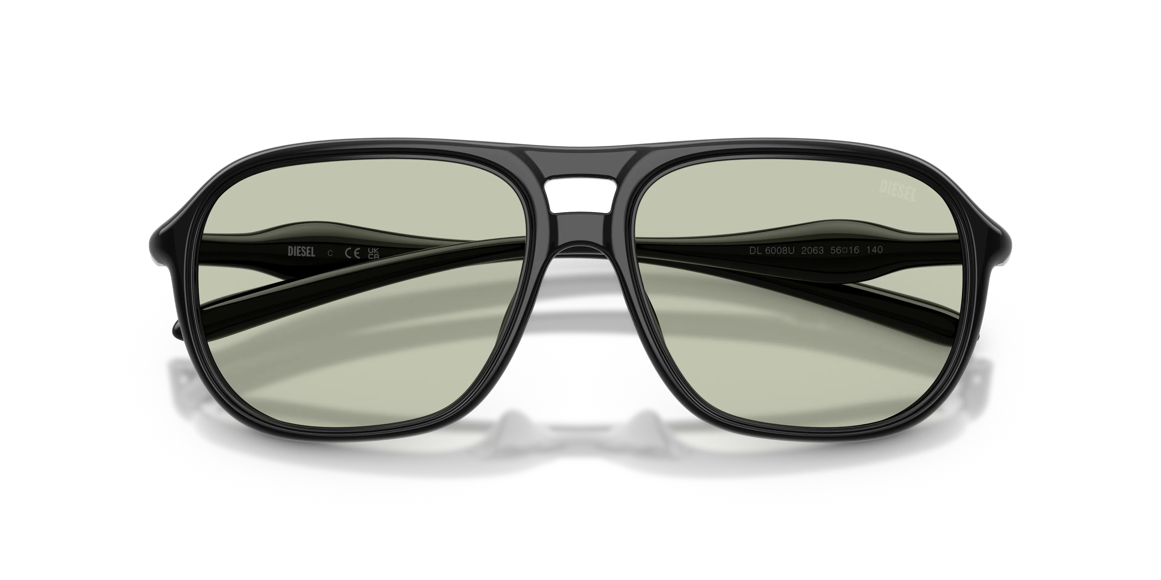 DIESEL DL6008U 2063 Montature da vista Iniettato Nero Verde Rotonda Normale - immagine 2
