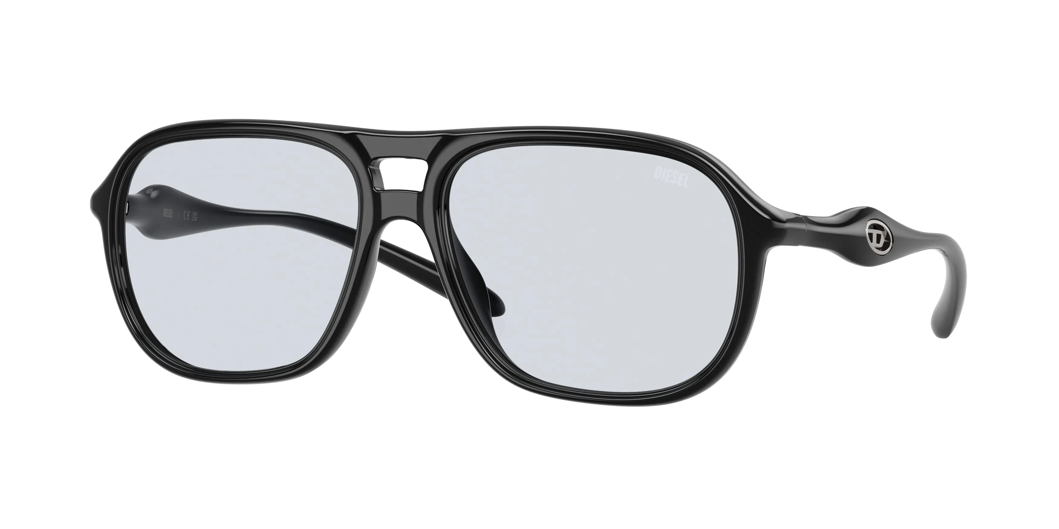 DIESEL DL6008U 2062 Montature da vista Iniettato Nero Blu Rotonda Normale - immagine 1